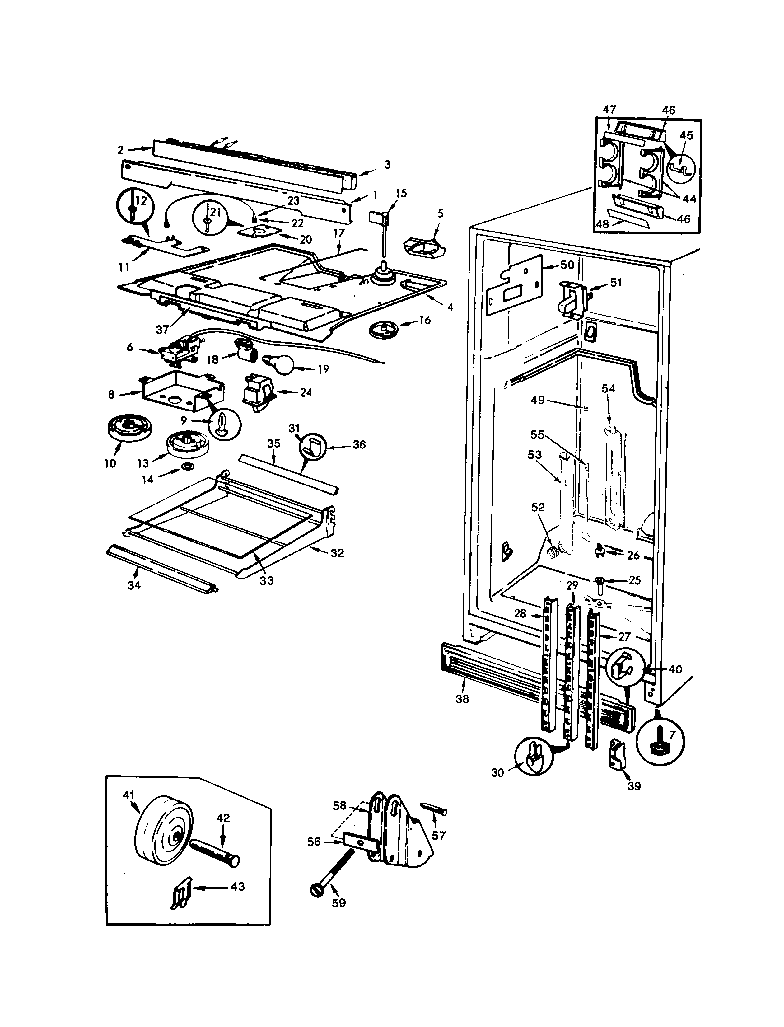 Maytag BDNT22K9-9A55A fresh food compartment diagram