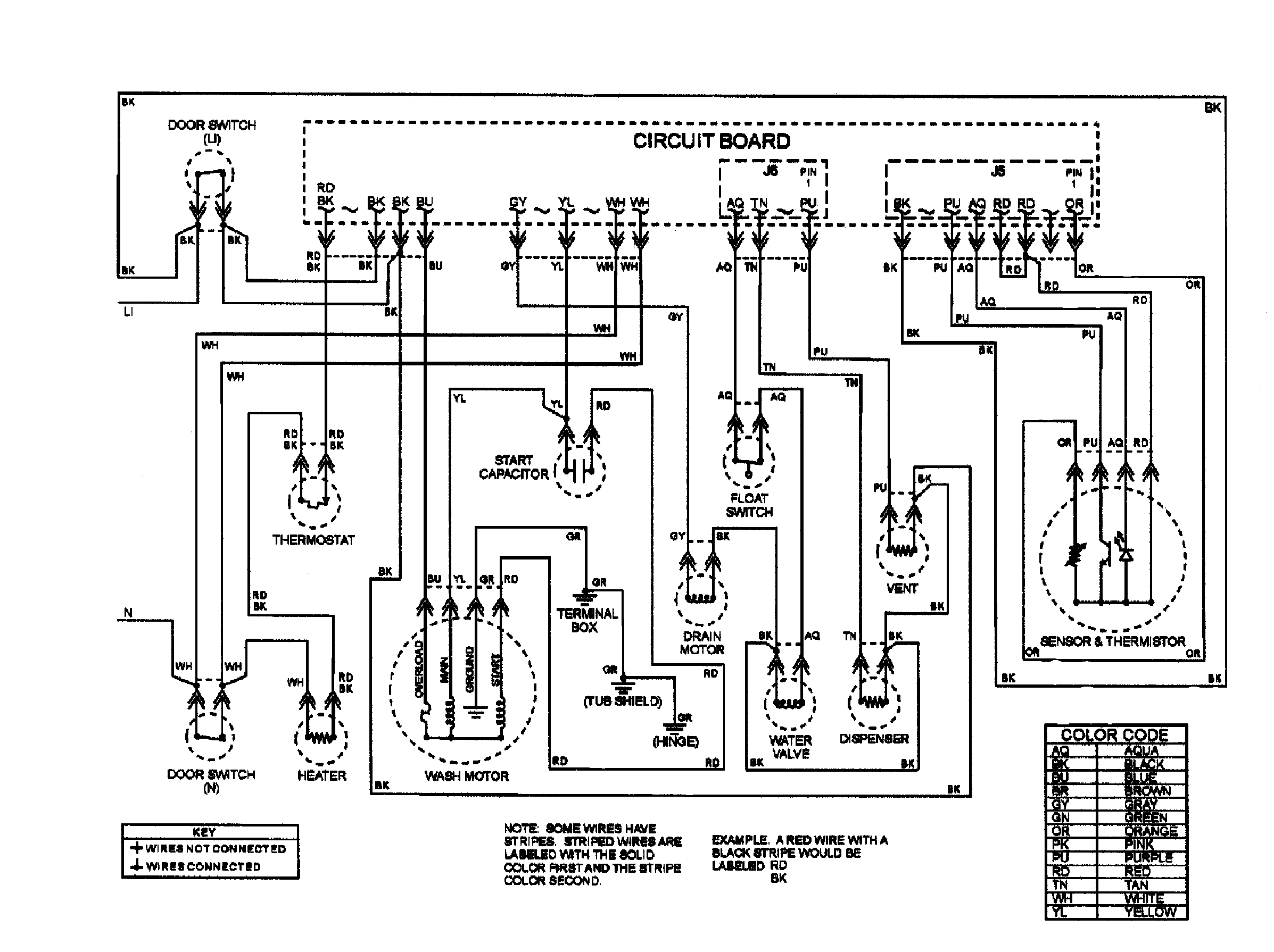Maytag MDB5600AWW wiring information diagram