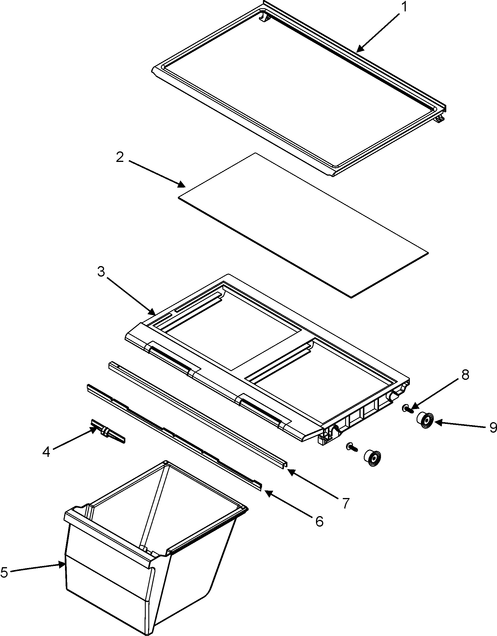 Maytag GT1526PEKW shelves & accessories diagram