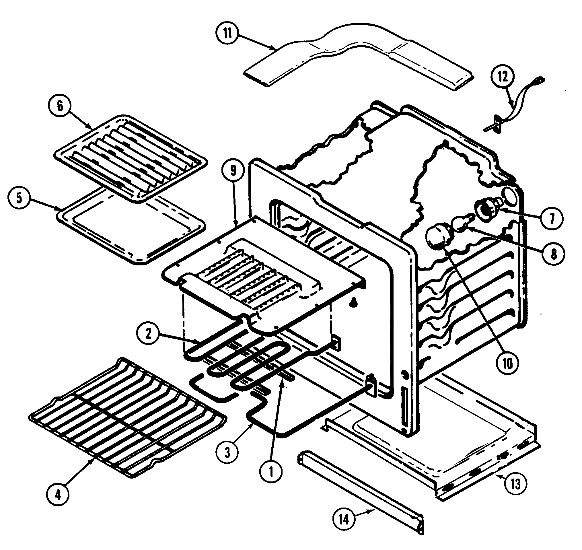 Magic Chef 9895VRV oven diagram