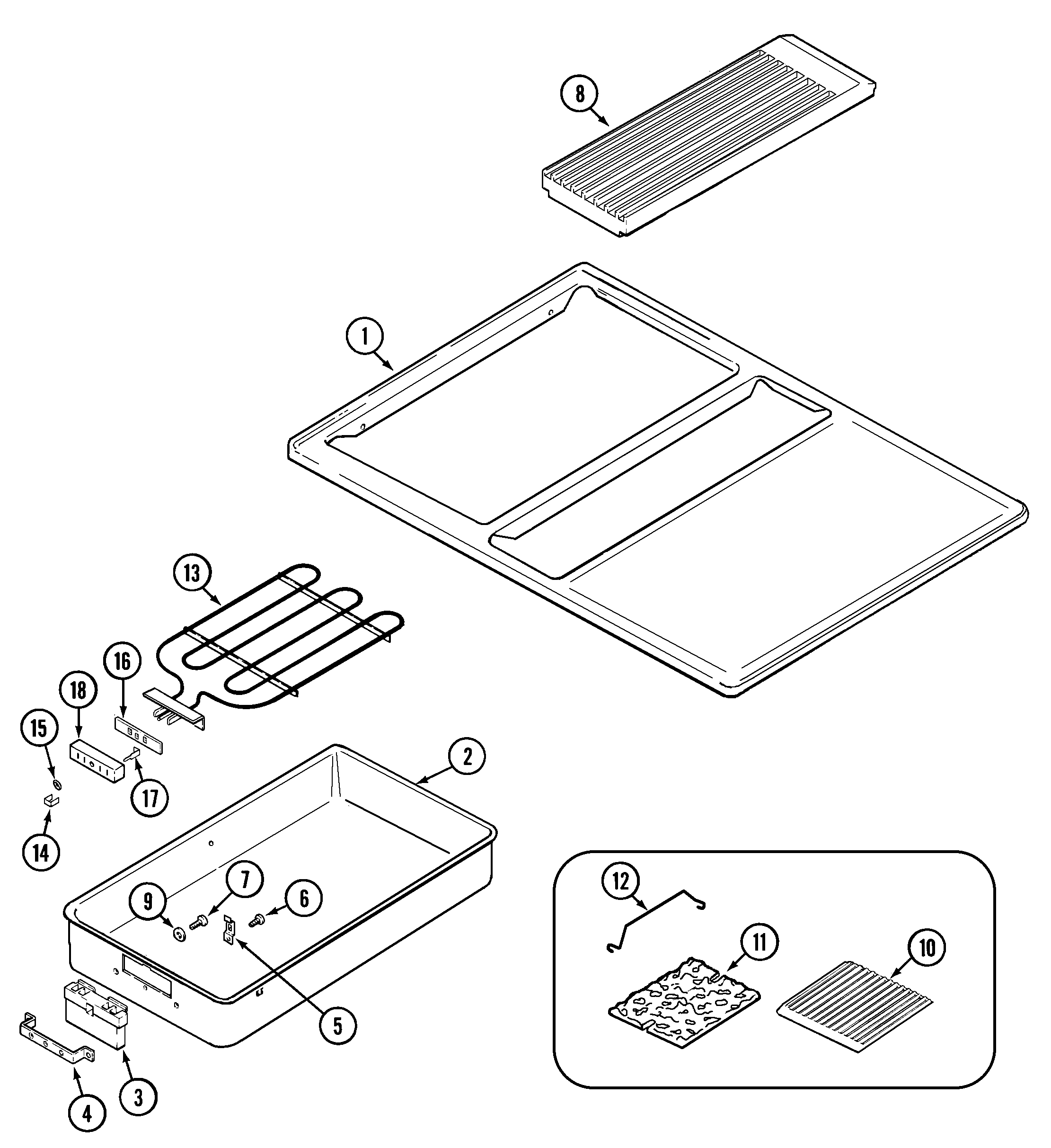 Jenn-Air SVE47600W top assembly diagram