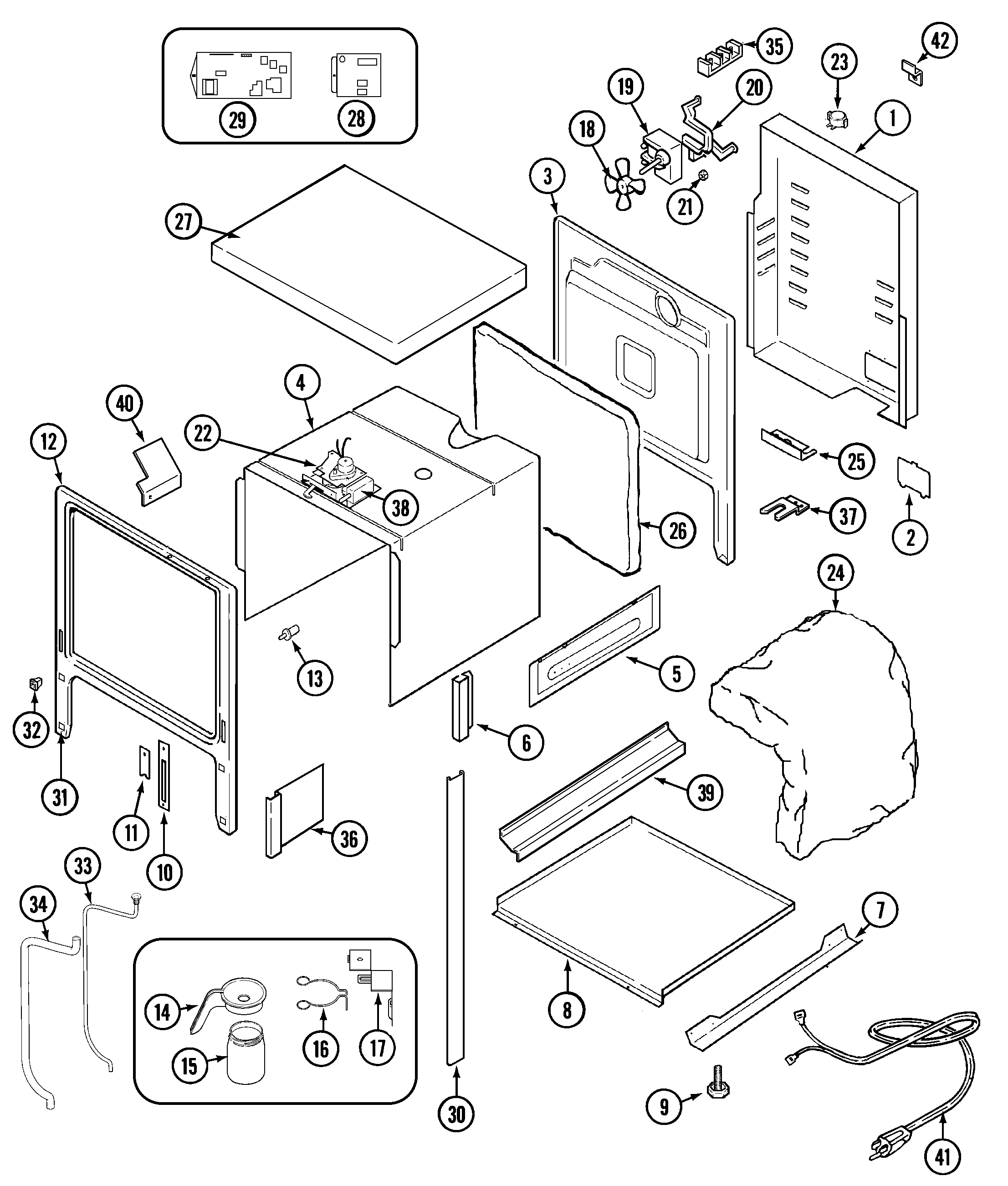 Jenn-Air SVE47600WC body diagram