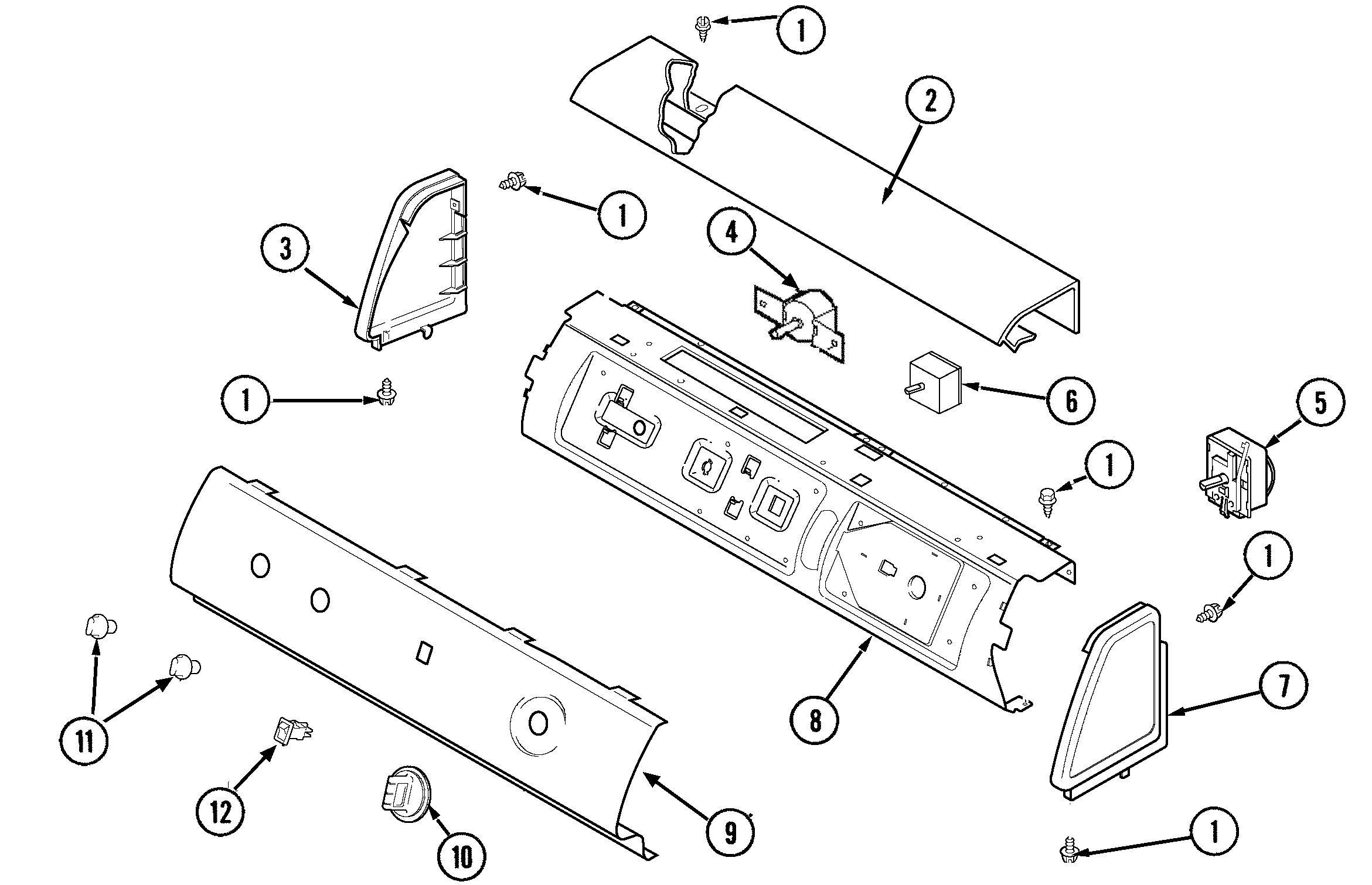 Maytag SDG4000AWW control panel diagram