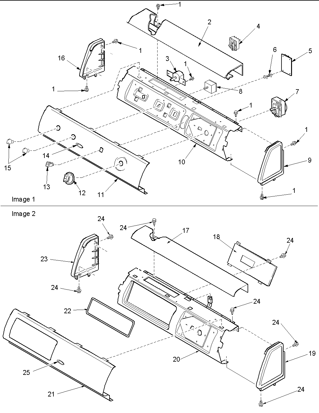 Amana ALG665SAC-PALG665SAC control panel diagram