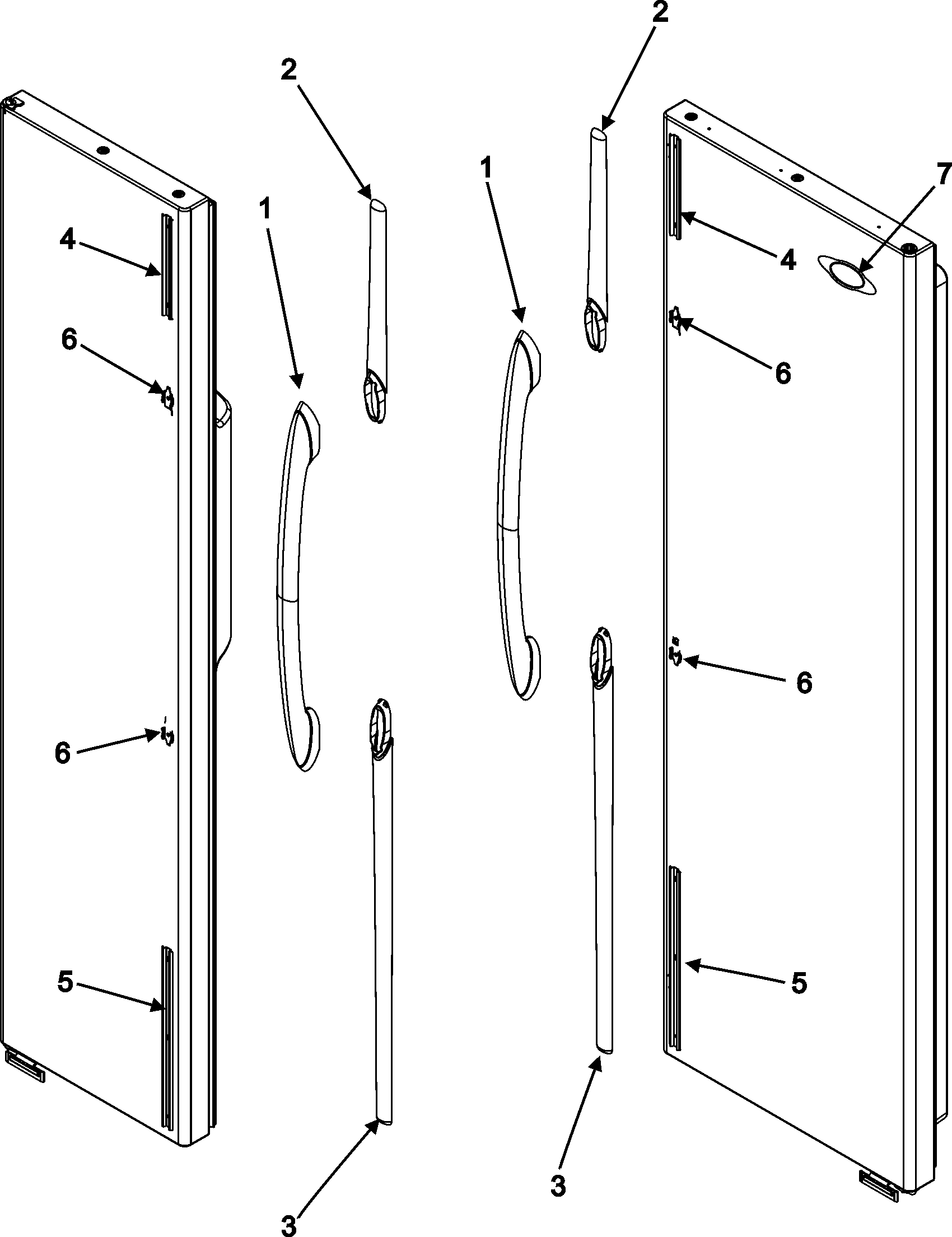Maytag MSB2654HEW handles diagram
