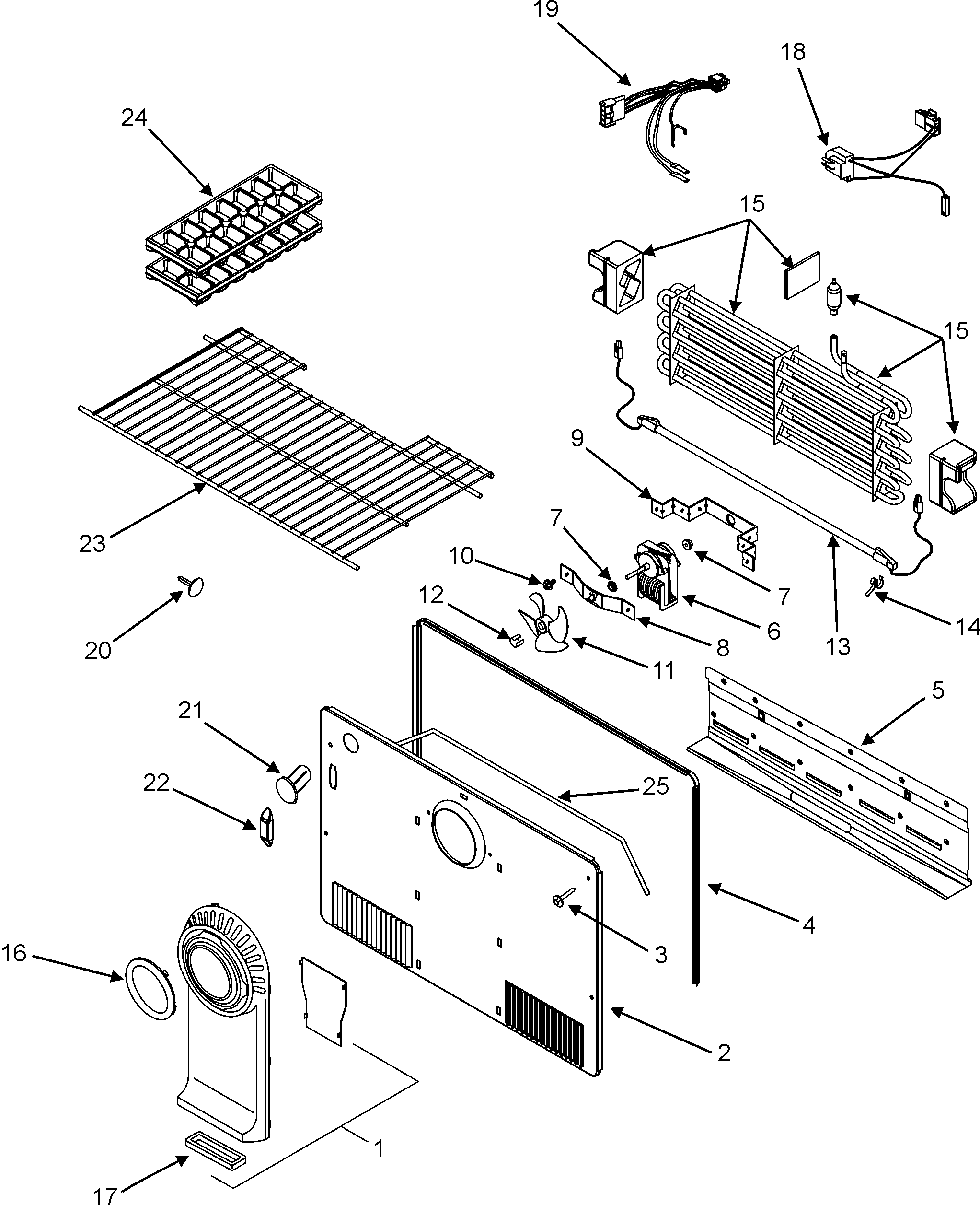 Maytag GT1826PEKS freezer compartment diagram