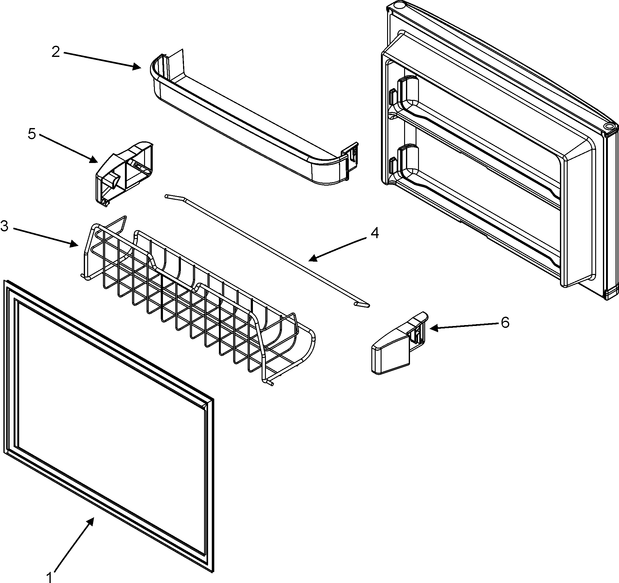 Maytag GT2127PEKW freezer inner door diagram