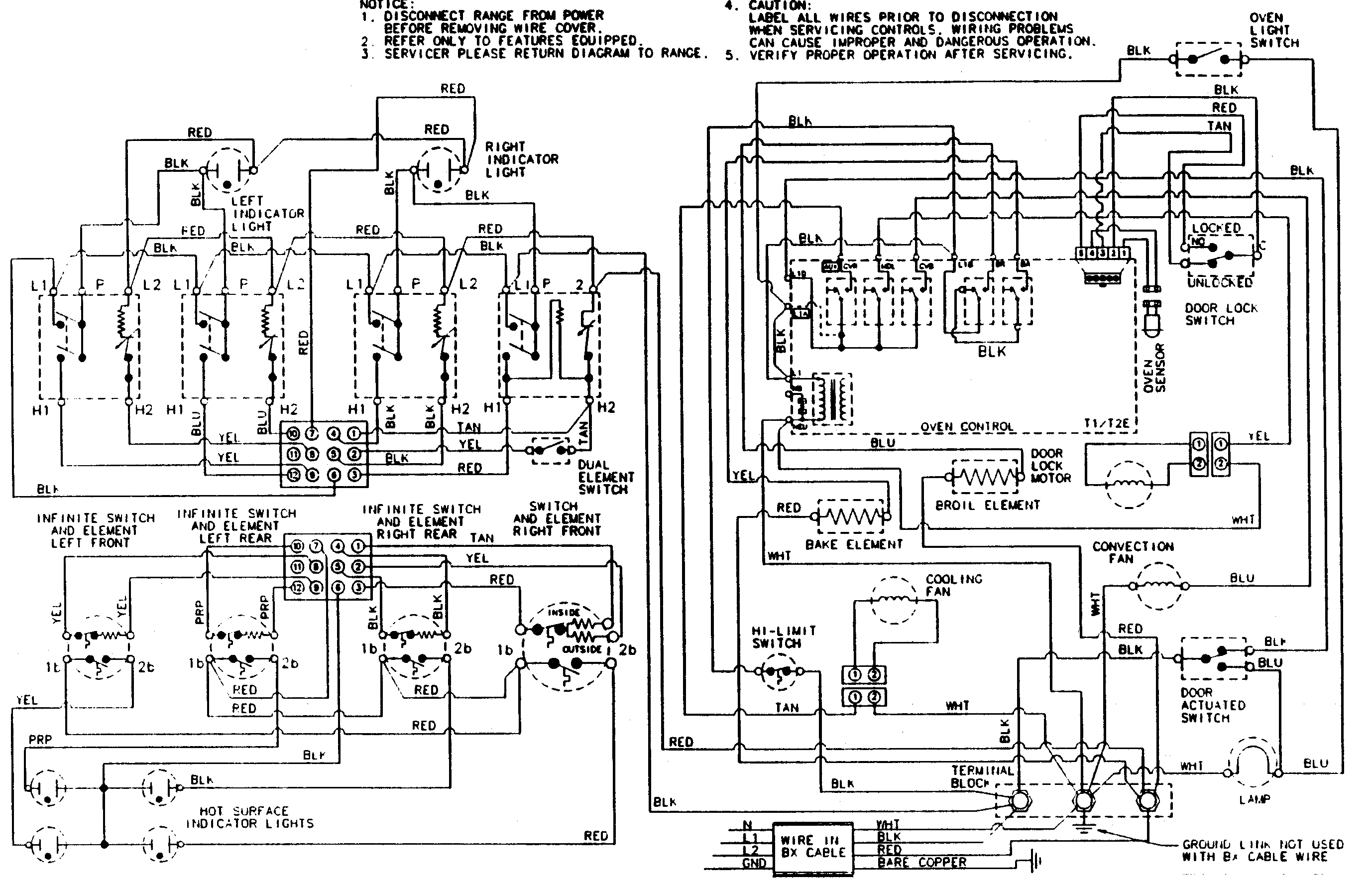 Maytag MES5870AAW wiring information diagram