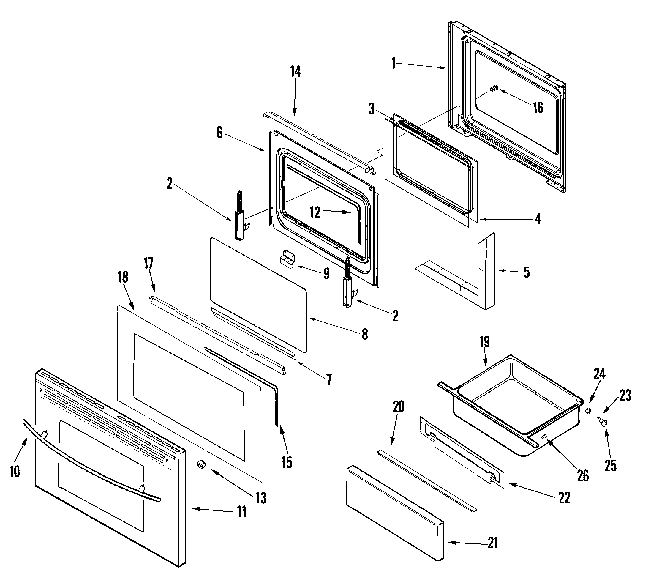 Jenn-Air JGR8875QDS door/drawer (stl) diagram