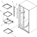 Maytag MSD2655HEQ refrigerator shelves (series 50) diagram