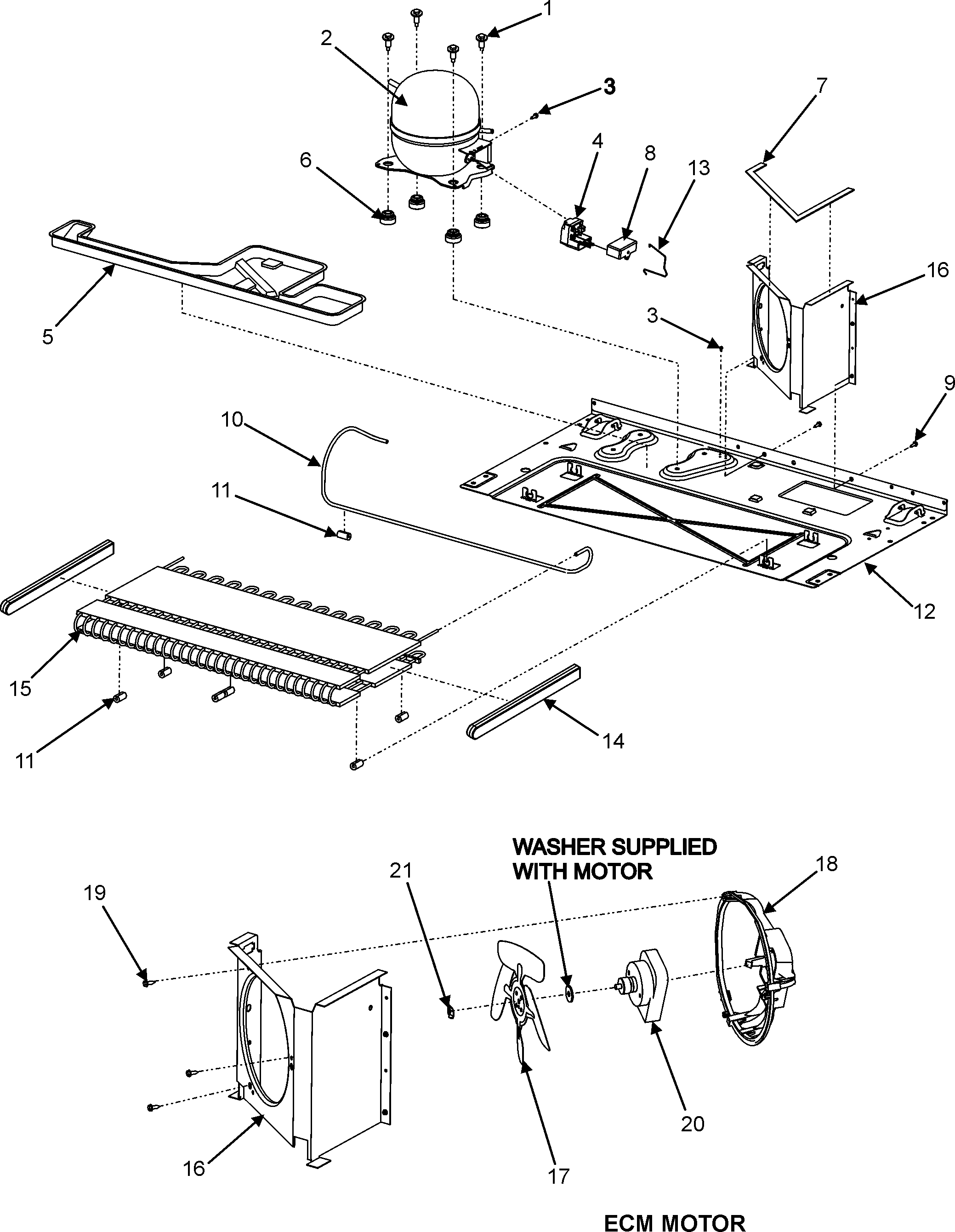 Maytag MSD2655HEQ compressor (series 50) diagram