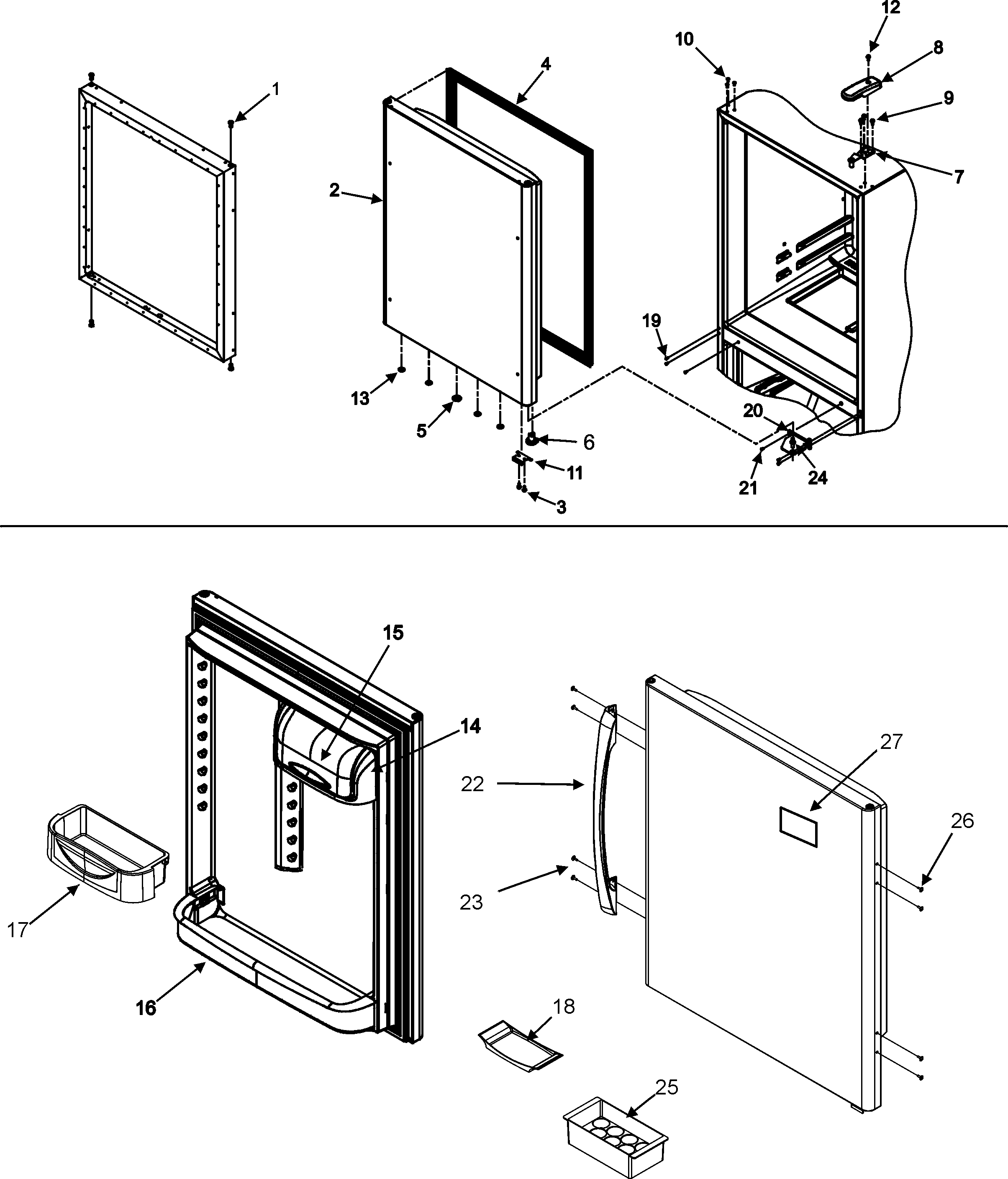 Maytag MBF2256HEQ refrigerator door diagram