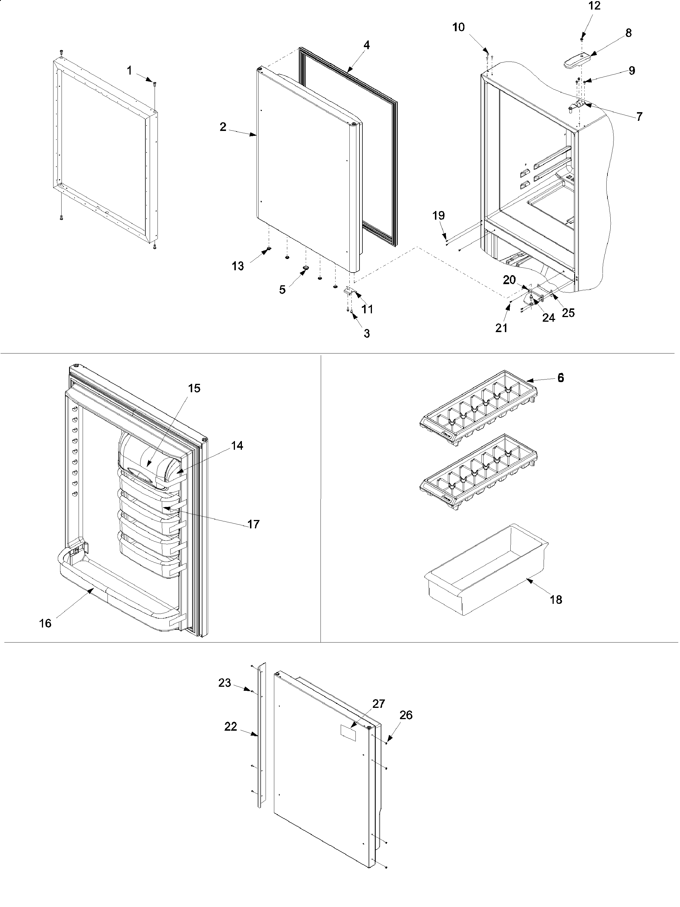 Amana ARB2214CB-PARB2214CB0 refrigerator door diagram