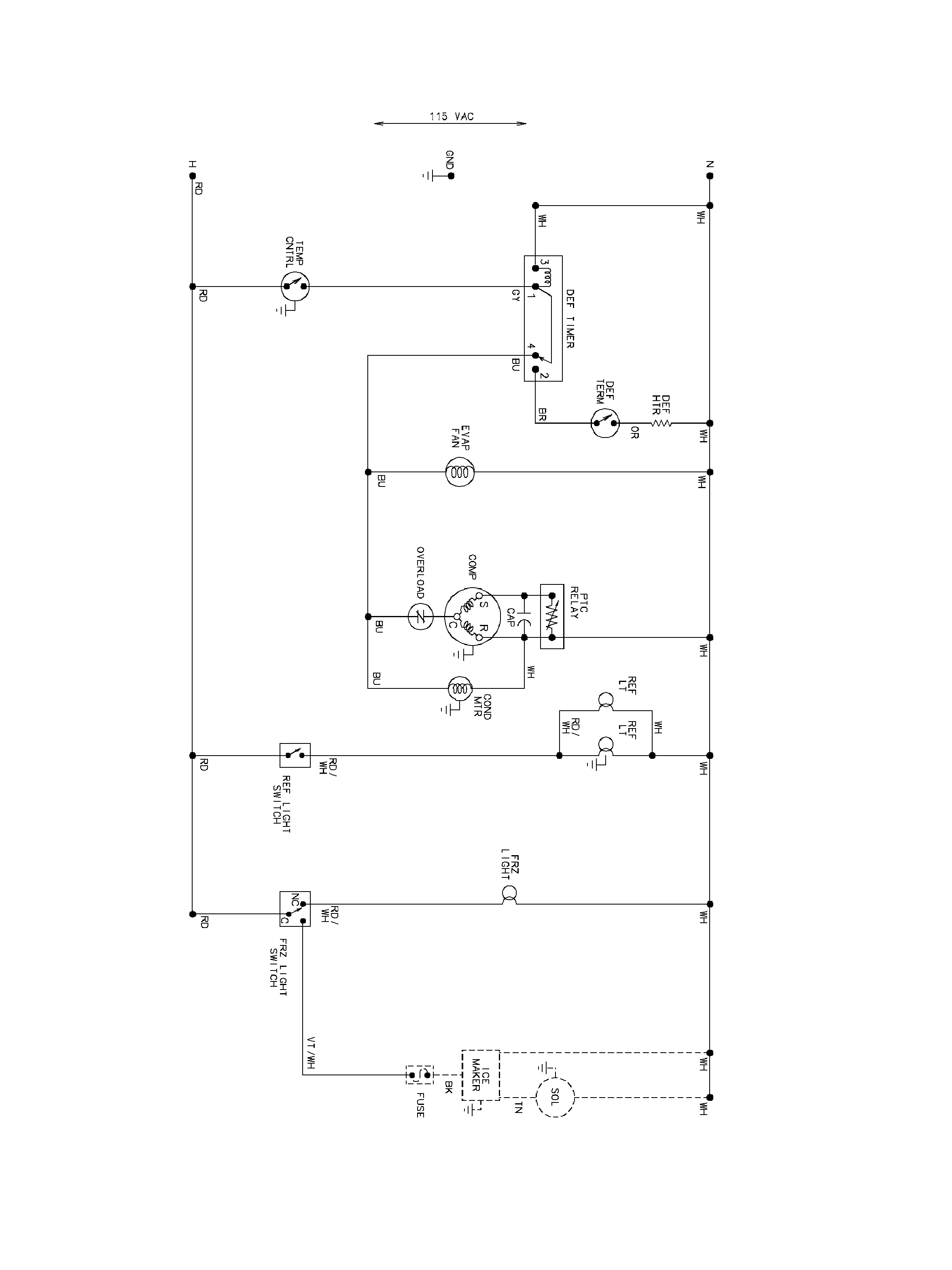 Amana ARB2214CB-PARB2214CB0 wiring information diagram