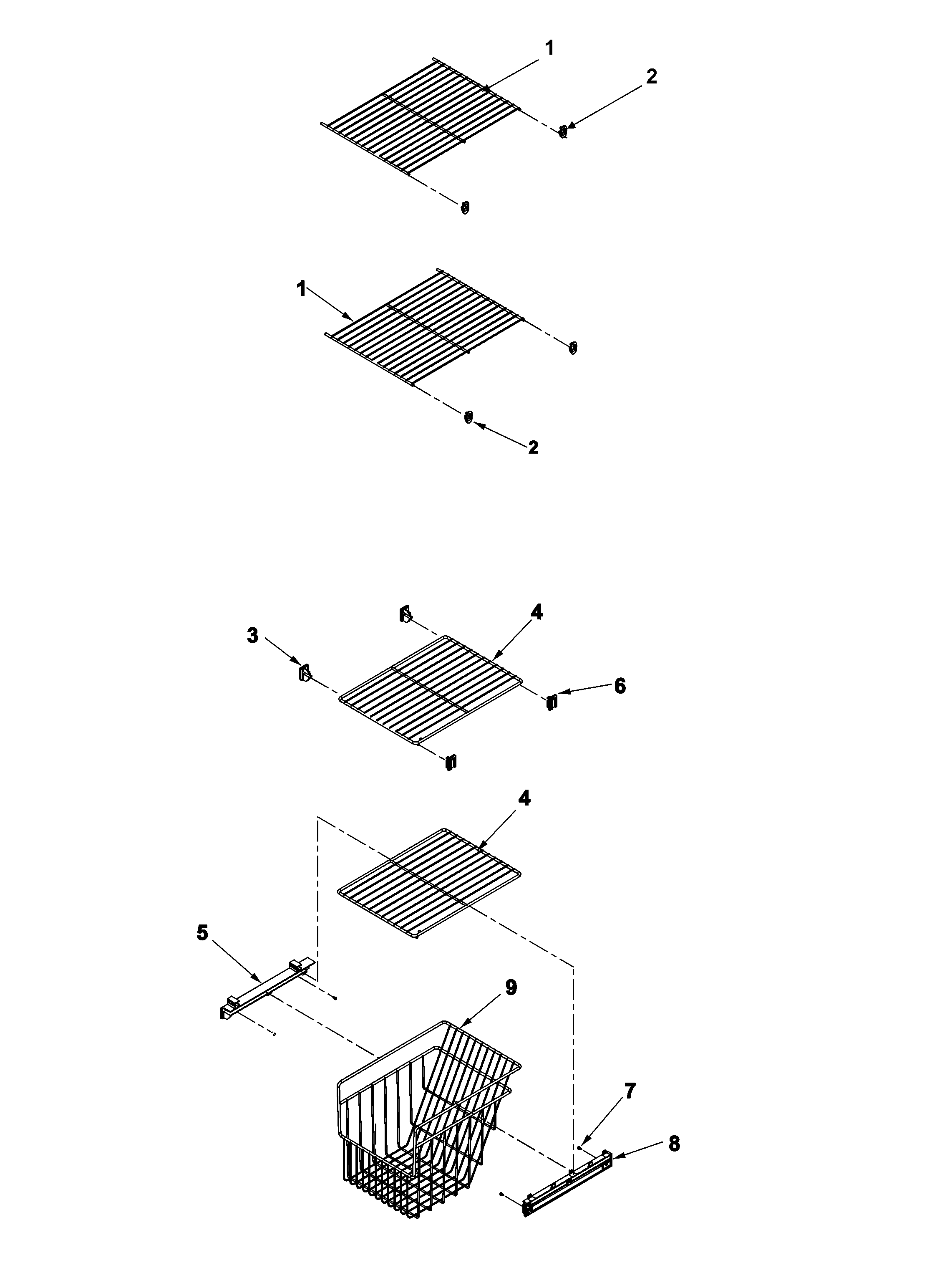 Amana ASD262RHRS fz shelf series 50+ diagram