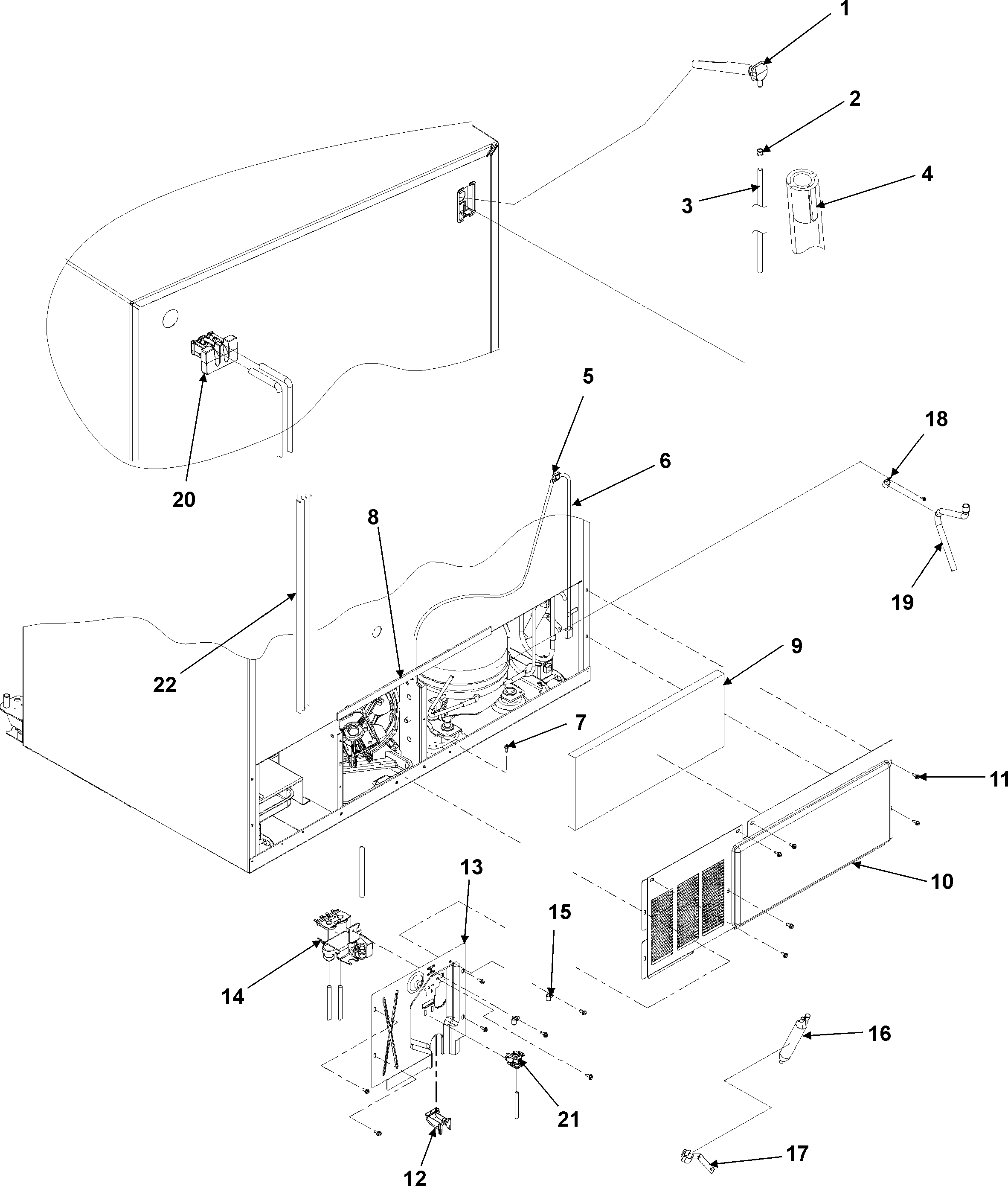 Amana ASD262RHRS cabinet back series 50+ diagram