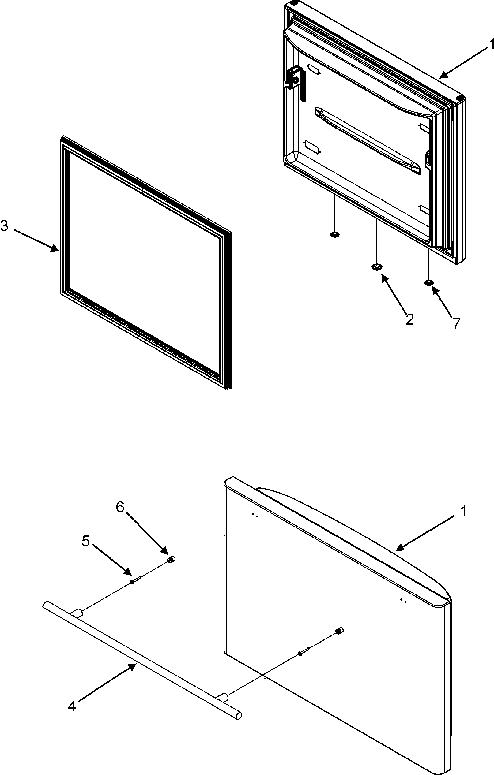 Jenn-Air JBR2256HES freezer door diagram