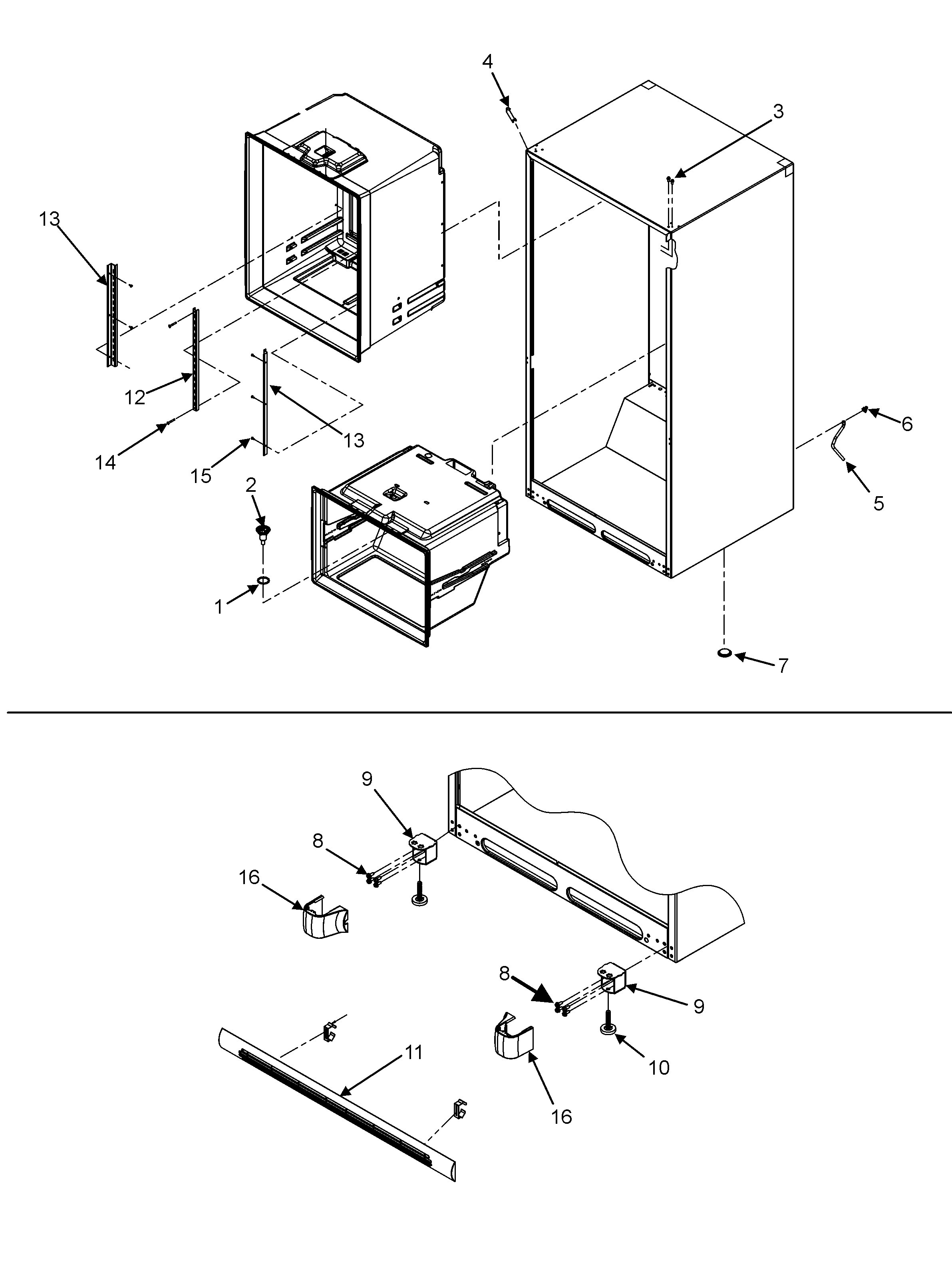 Jenn-Air JBR2256HES interior cabinet diagram