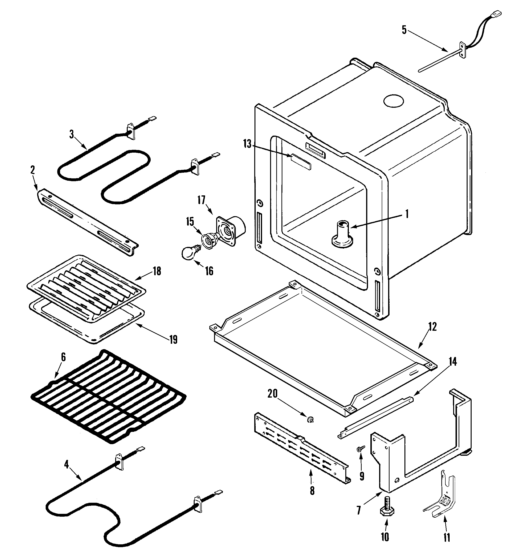 Maytag MER4351AGW oven/base diagram