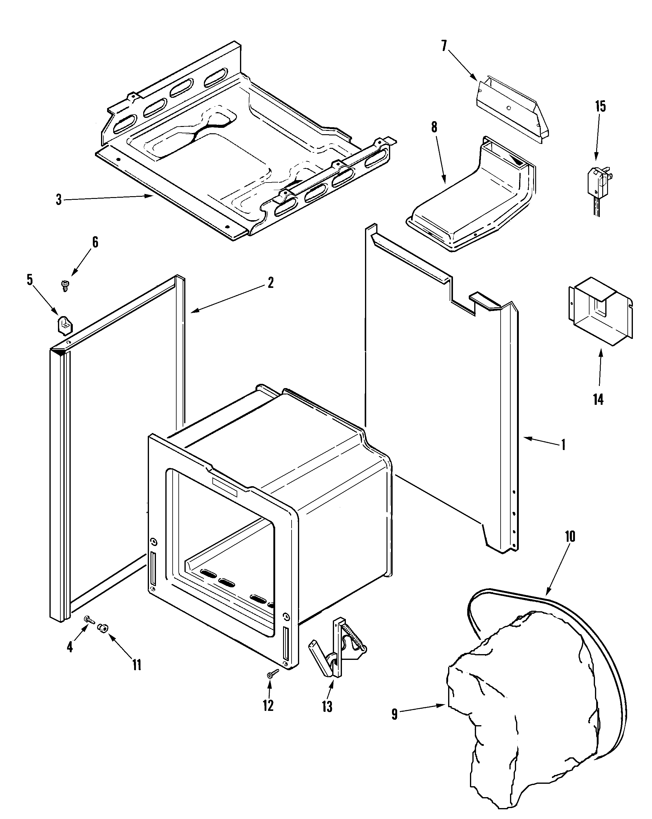 Maytag MLR1110AJW body diagram