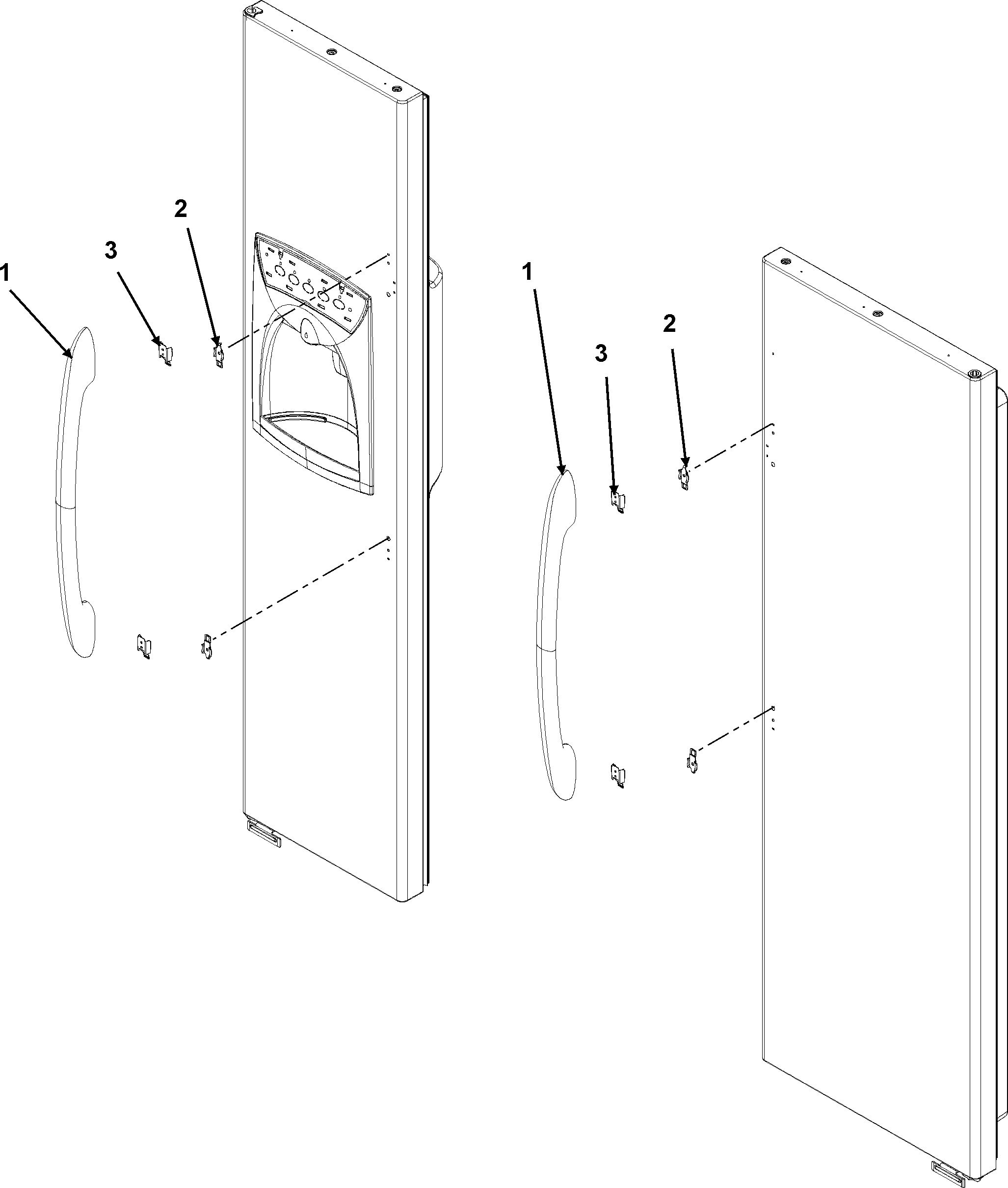 Amana ASD261RHRW handles and trim series 50+ diagram
