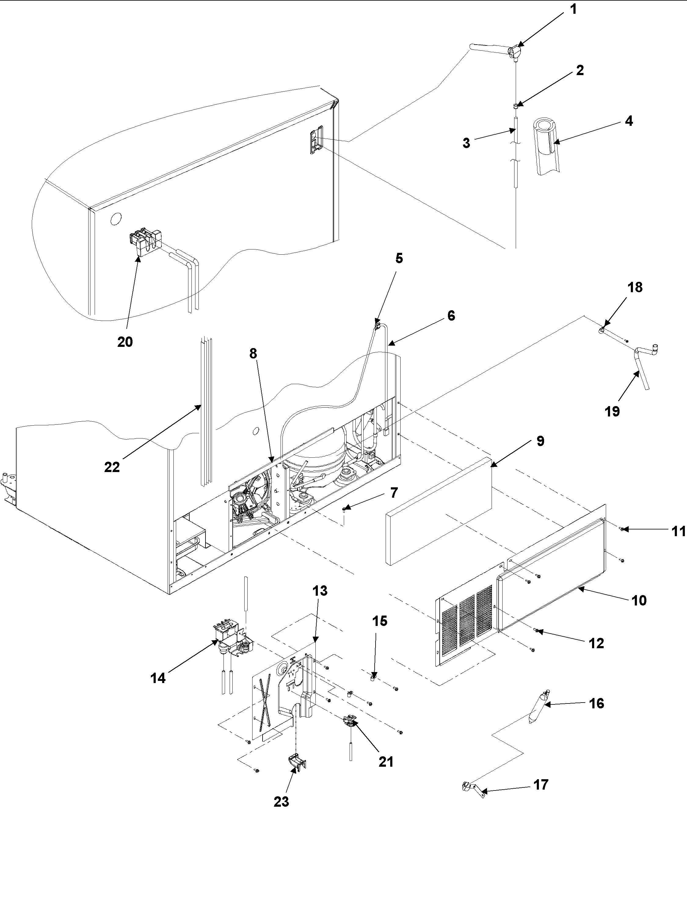 Amana ASD261RHRW cabinet back series 50+ diagram