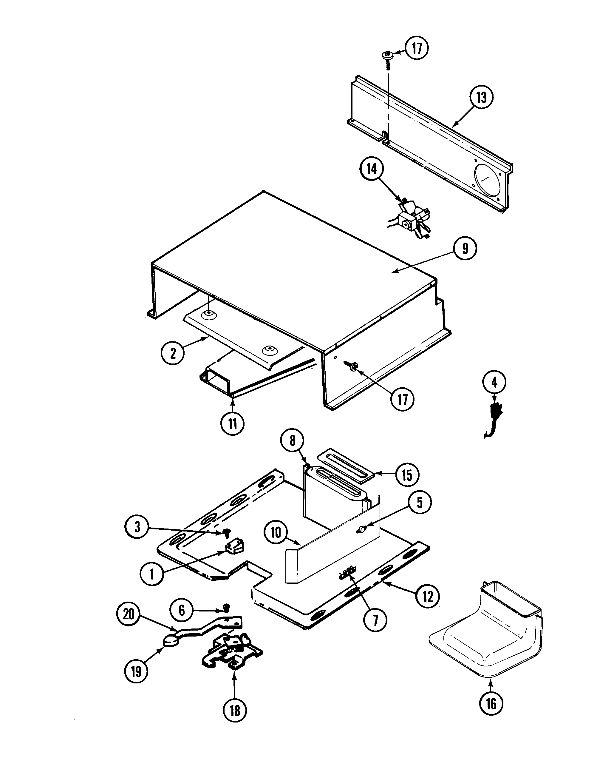 Maytag CWGA800AAB internal controls diagram