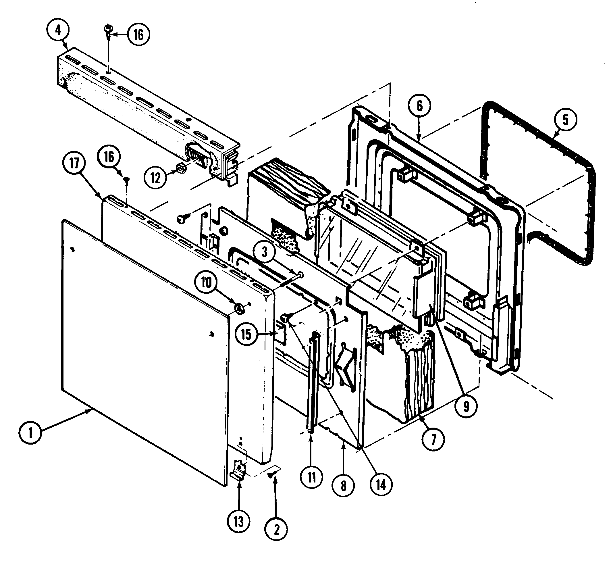 Maytag CWGA800AAB door diagram