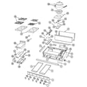 Dynasty DCT597GWOK top assembly/gas controls diagram