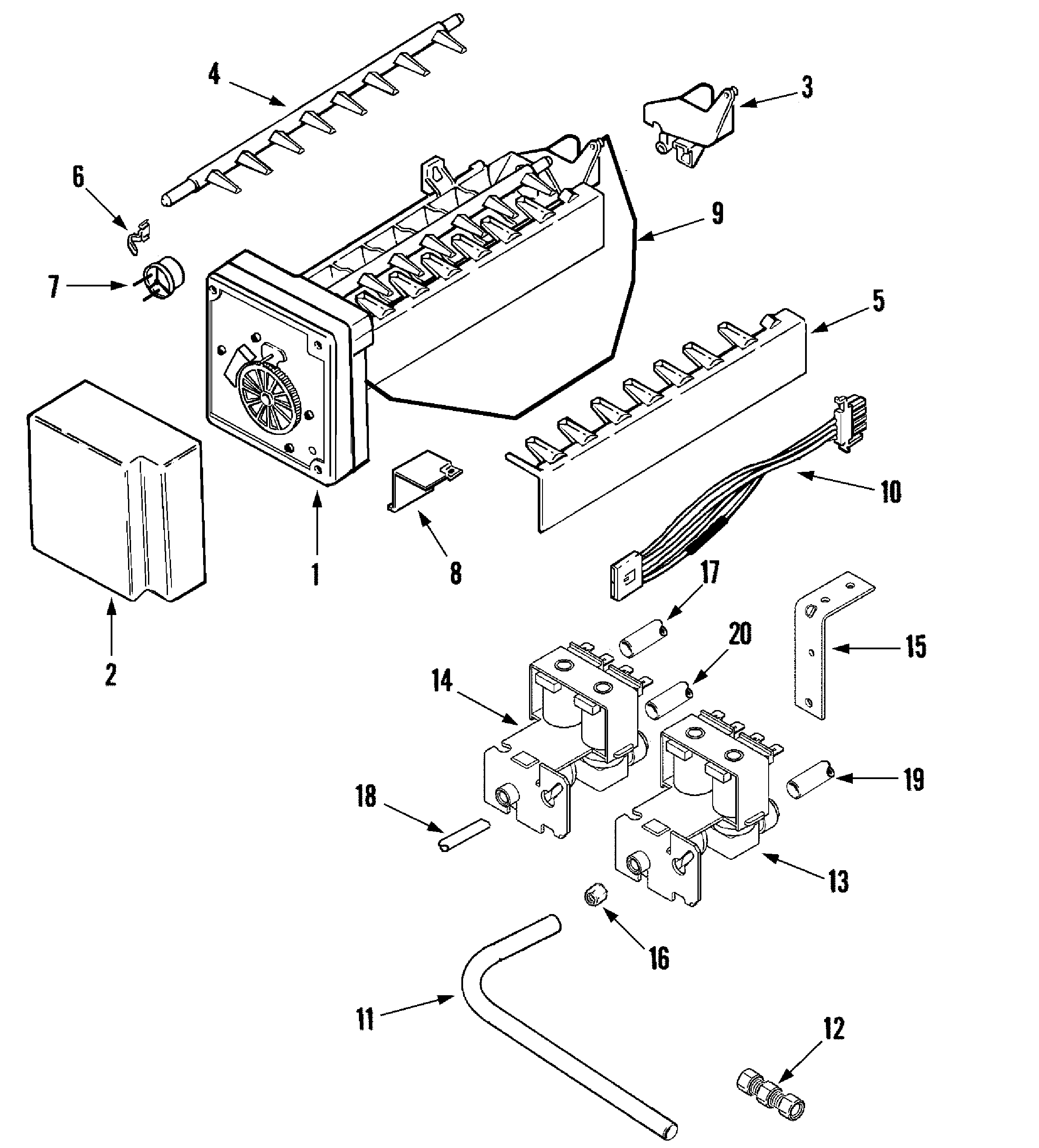 Maytag RJRS4880C ice maker diagram