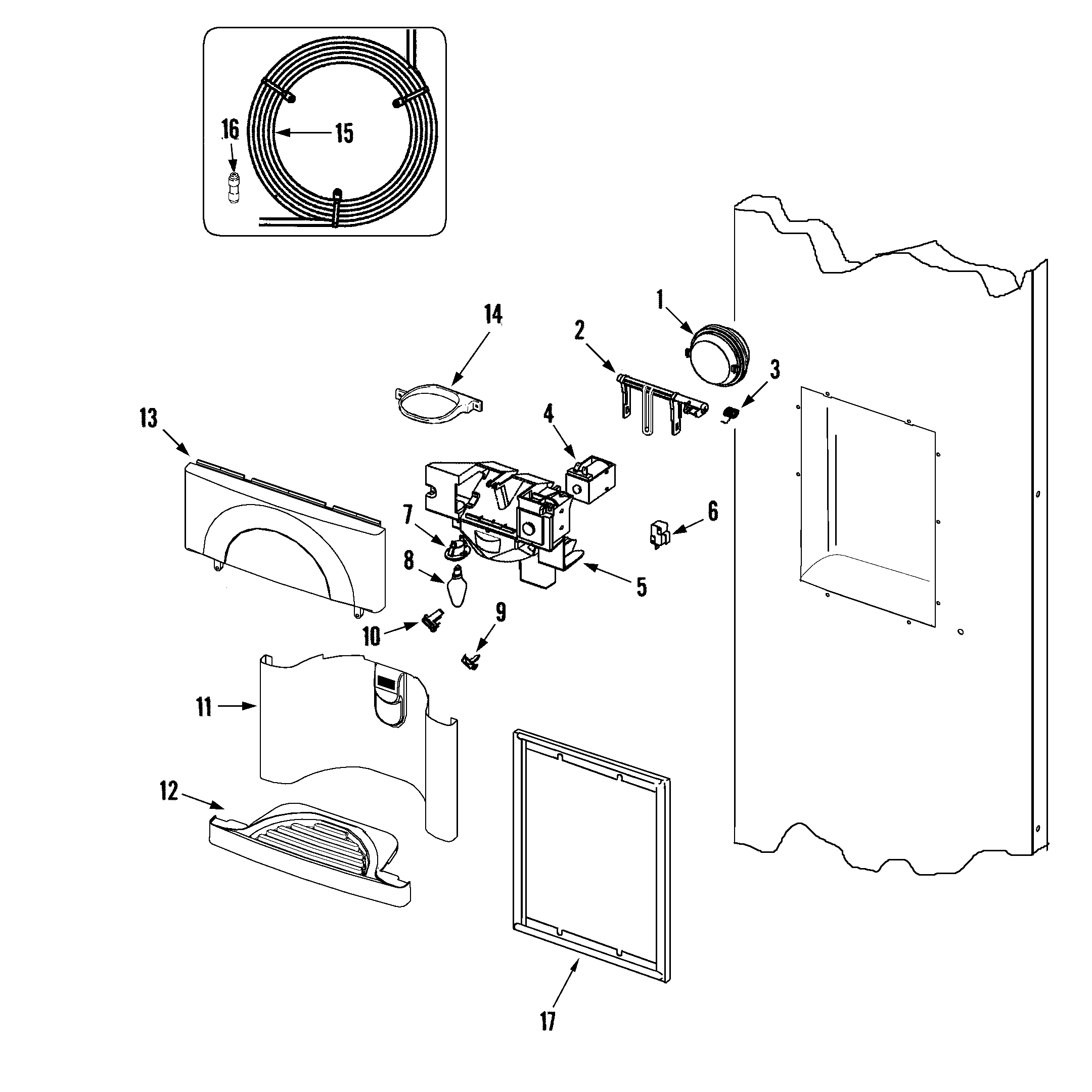 Maytag RJRS4281B fountain diagram