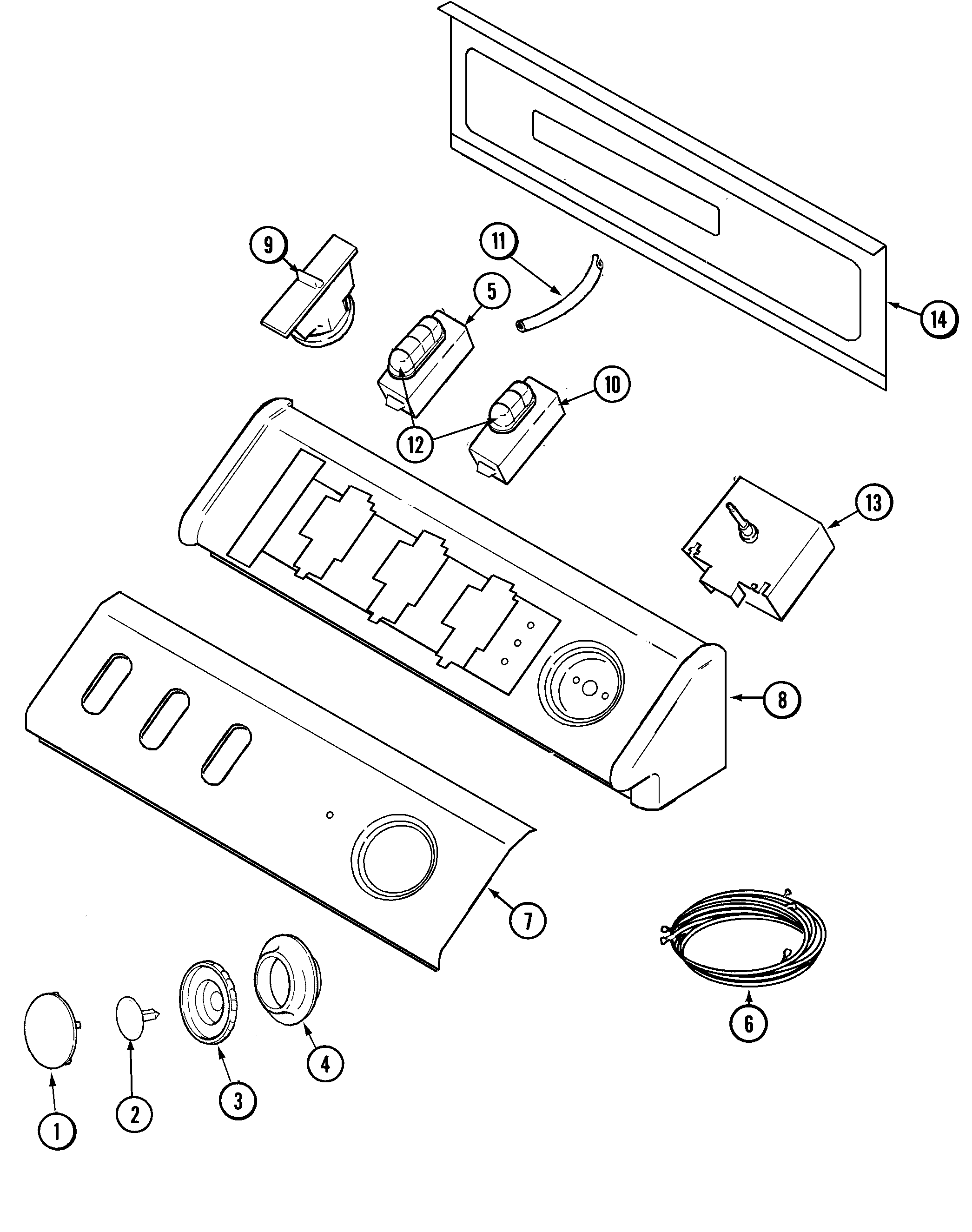 Maytag MAV6300AWW control panel diagram