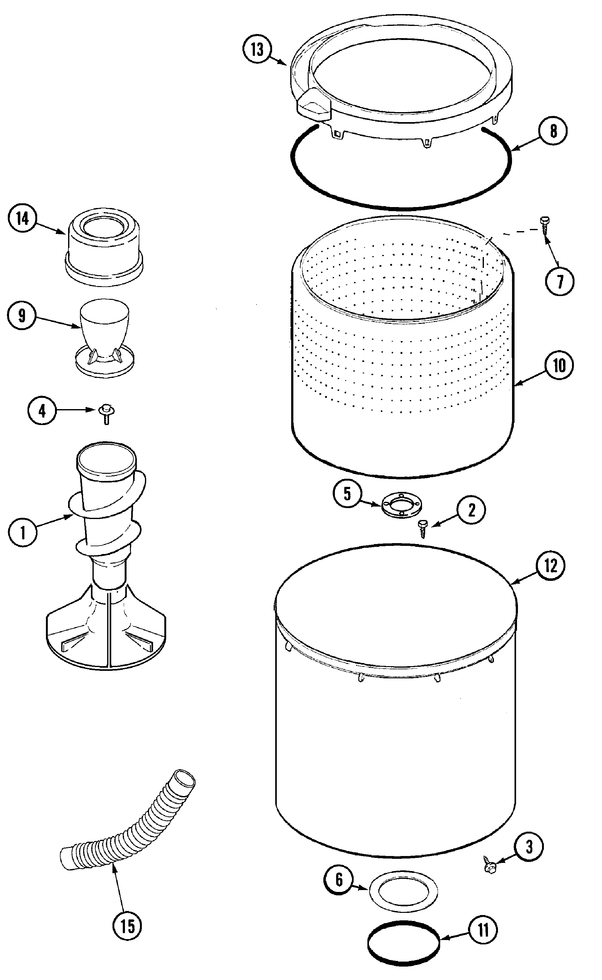 Maytag MAV6300AGW tub diagram