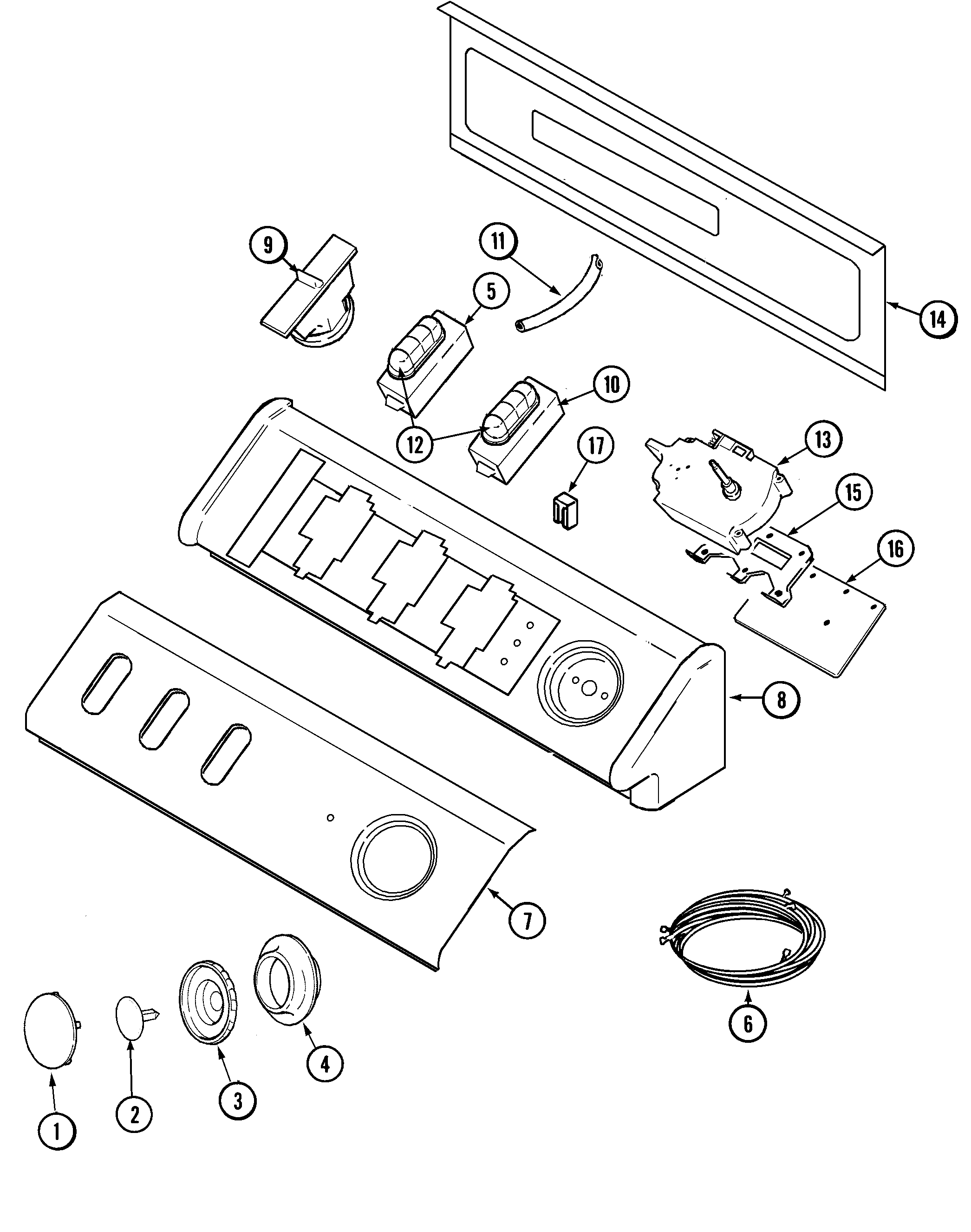 Maytag MAV7450AWQ control panel diagram