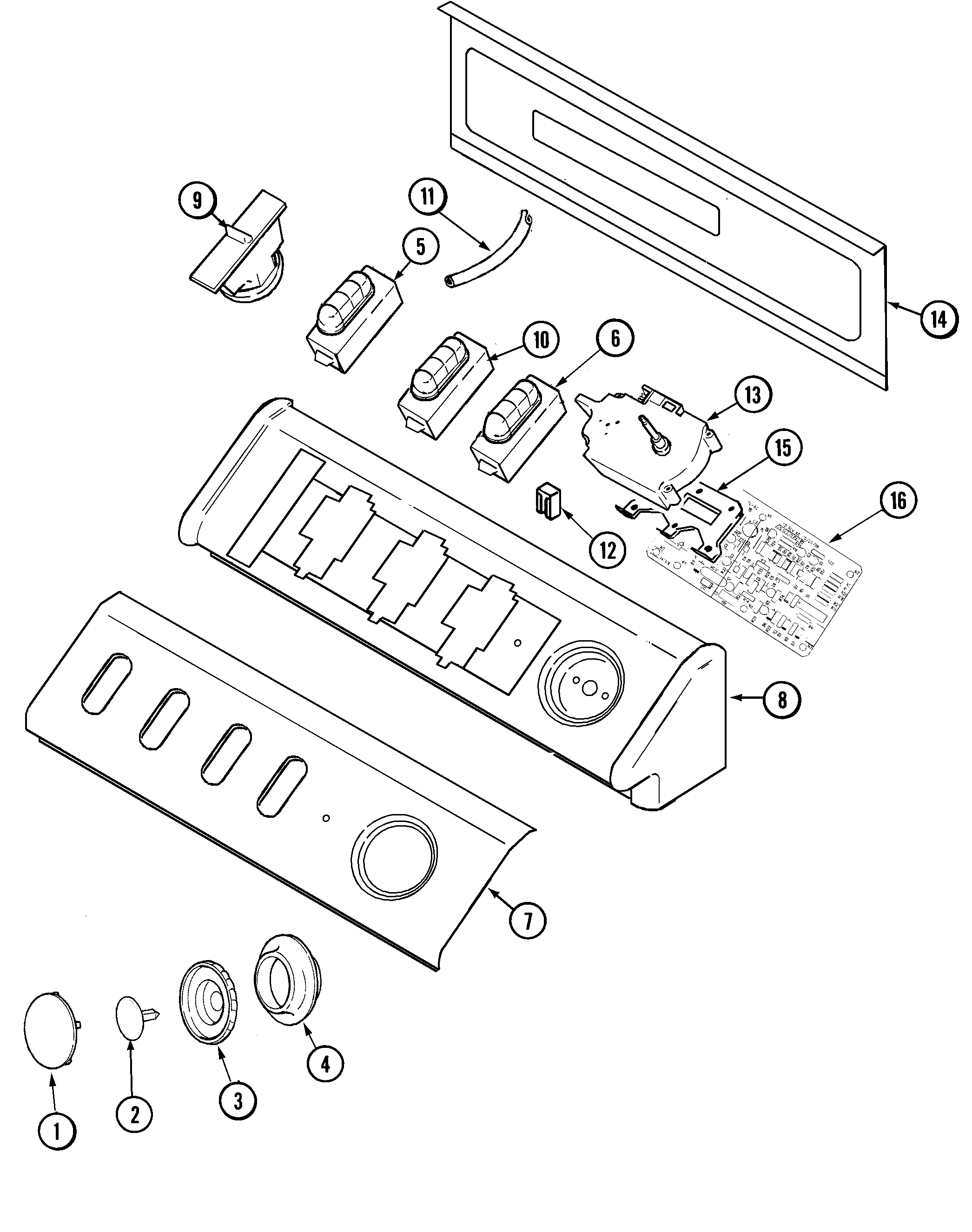 Maytag MAV7357AWQ control panel diagram