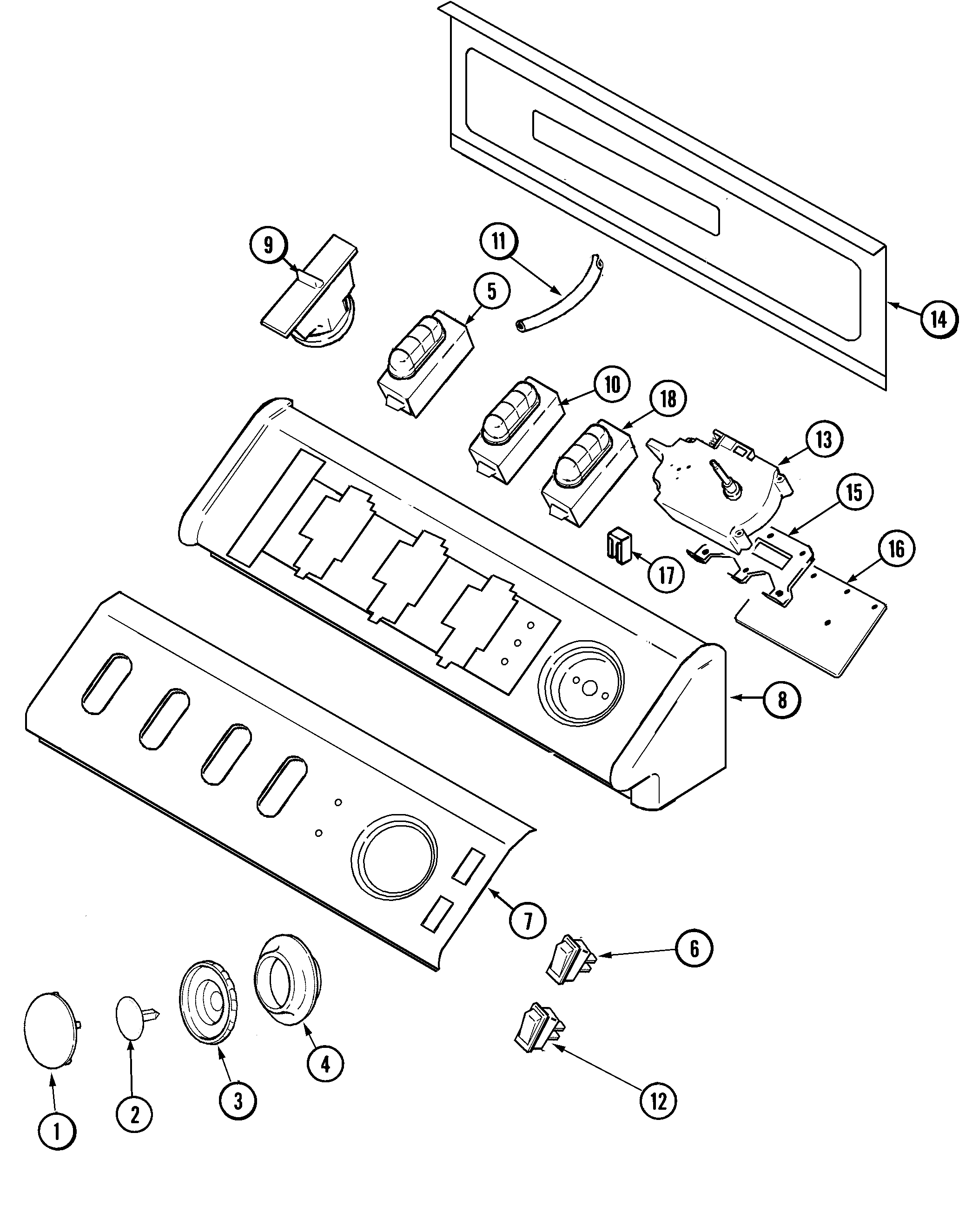 Maytag MAV8757AWQ control panel diagram