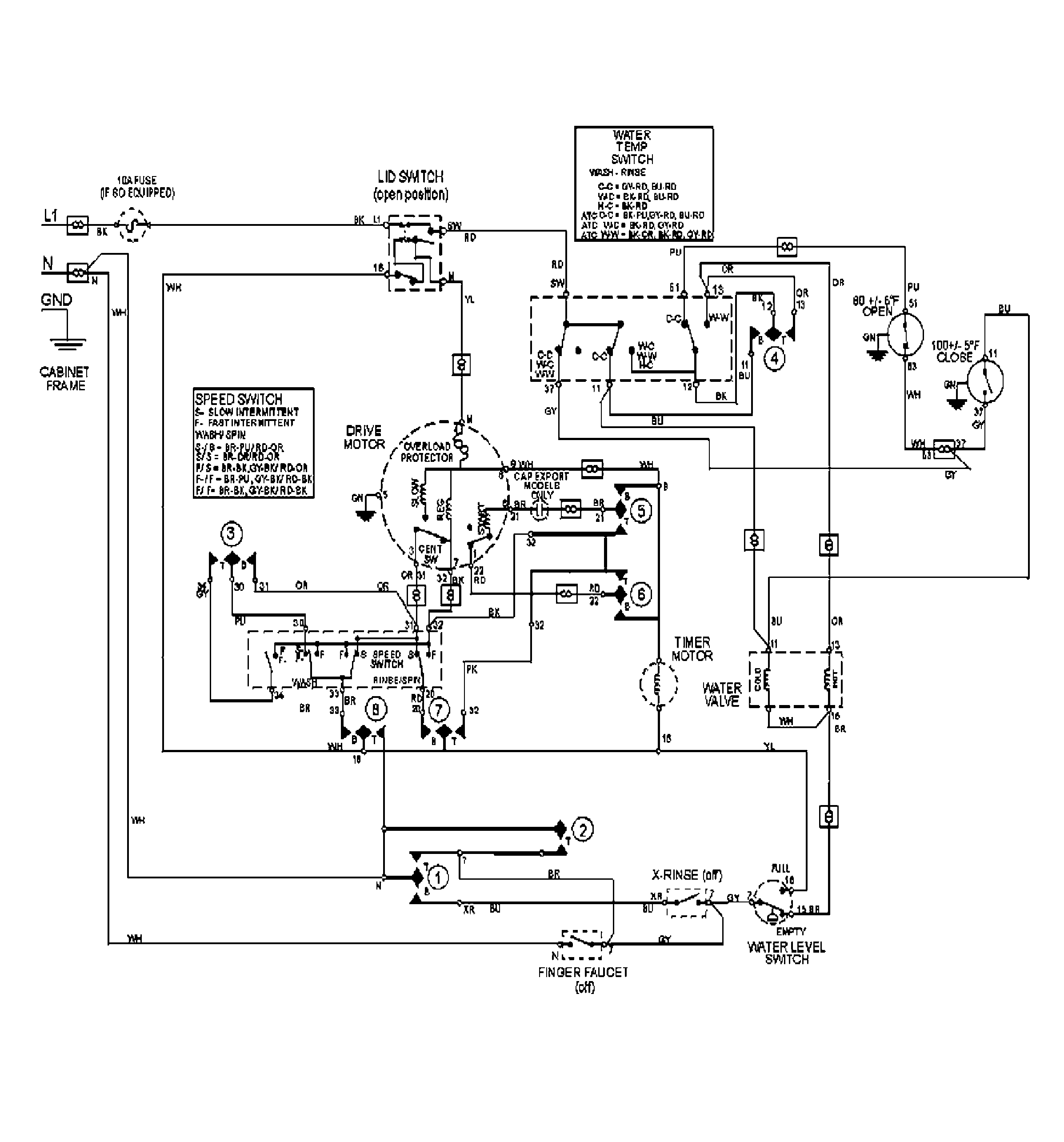 Maytag MAVT834AWQ wiring information diagram