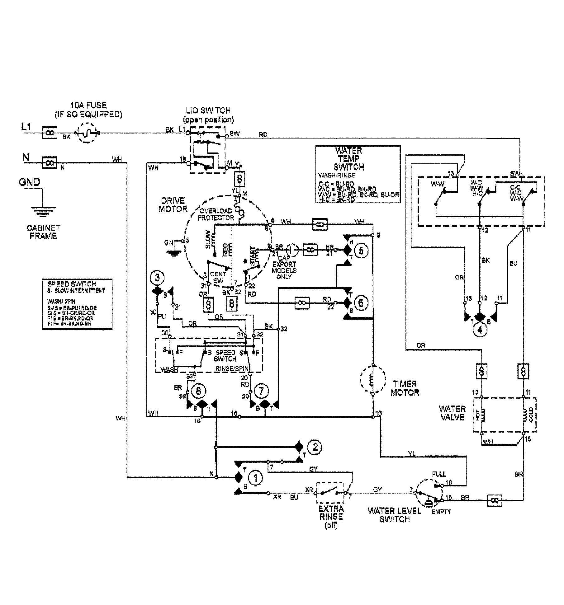 Maytag MAV6548AWQ wiring information diagram