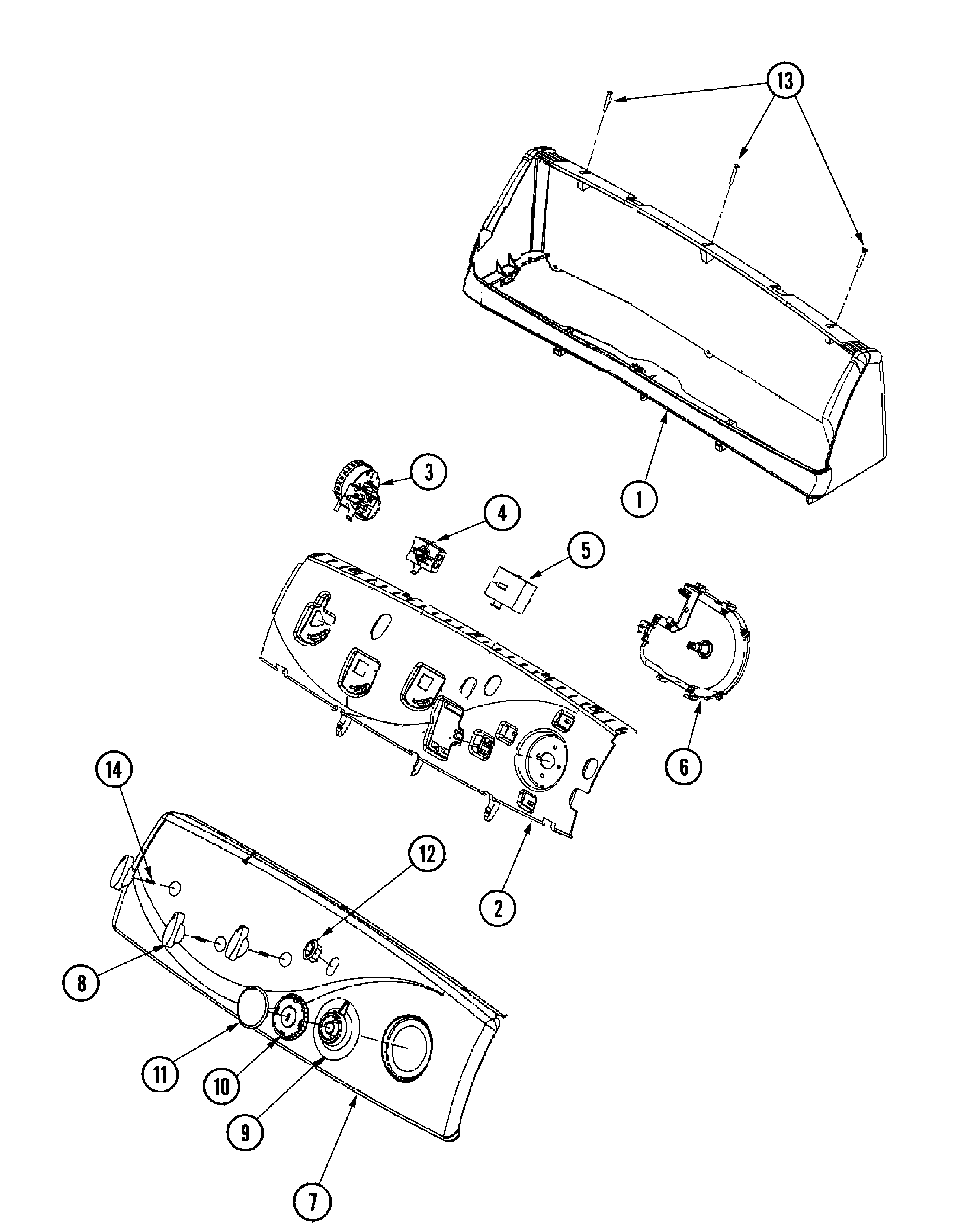 Maytag MAV8260AWW control panel diagram