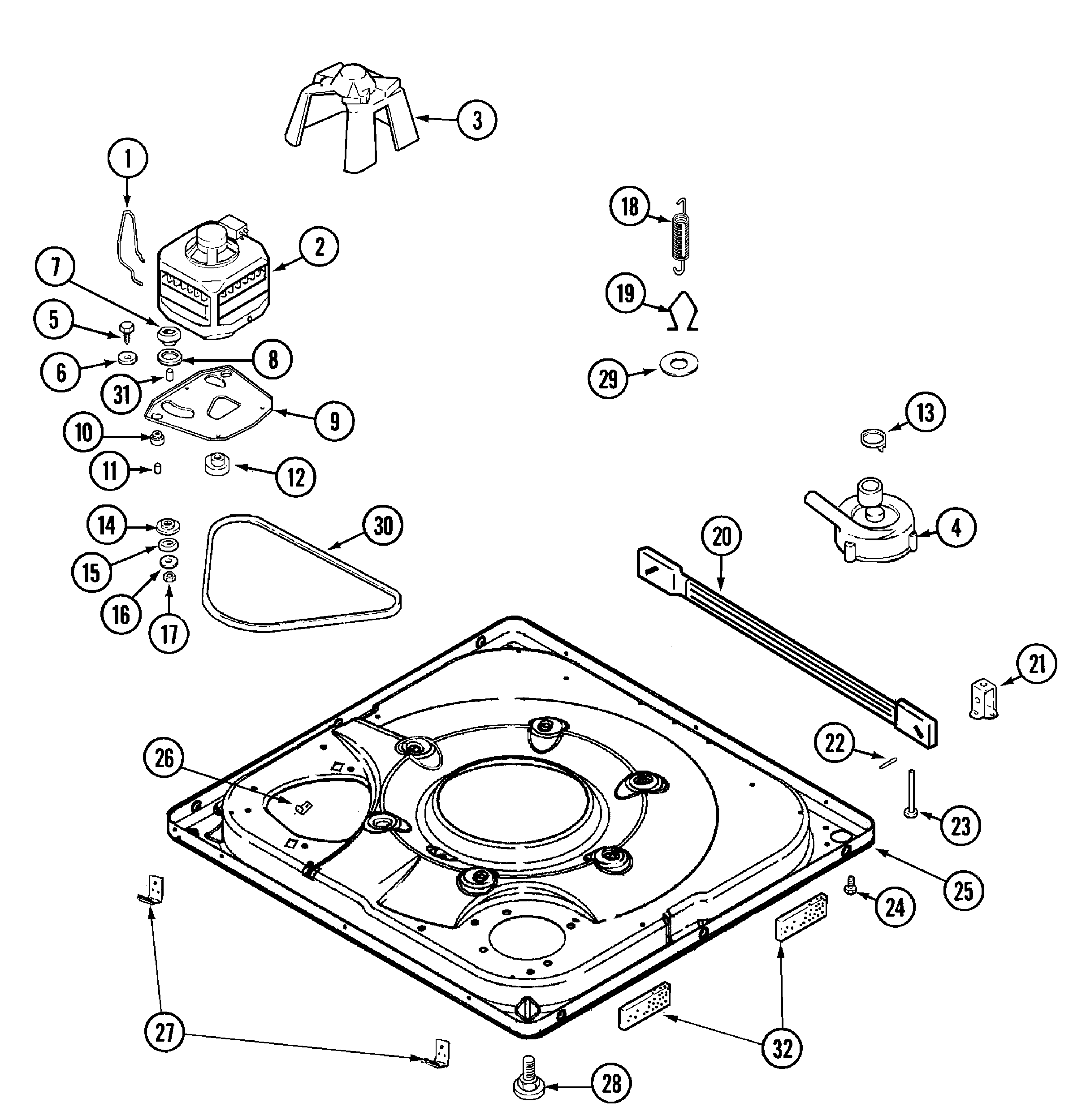 Maytag MAV8260AWW base diagram