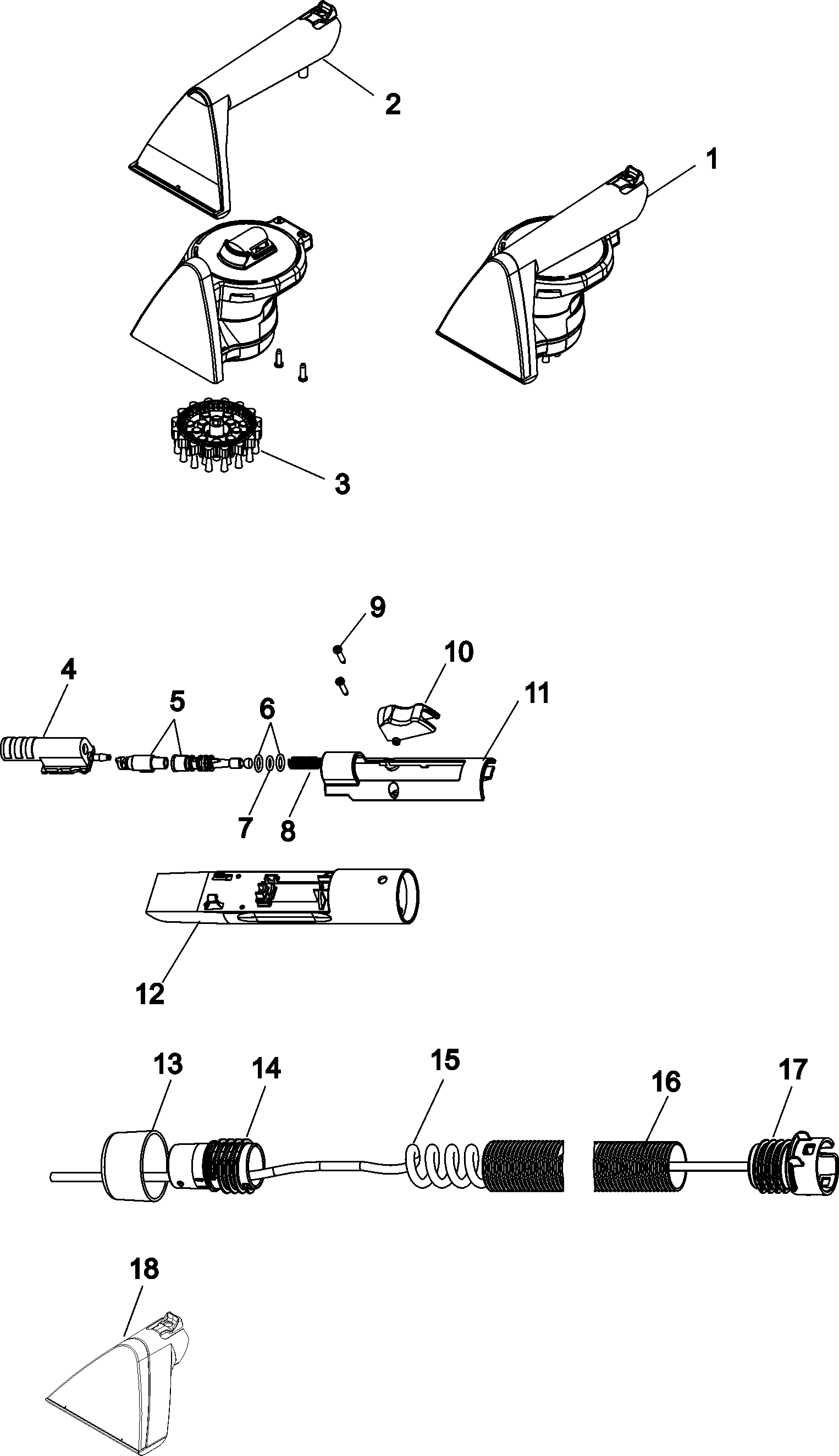 Hoover 11178401 hose and tools (111.78401) diagram