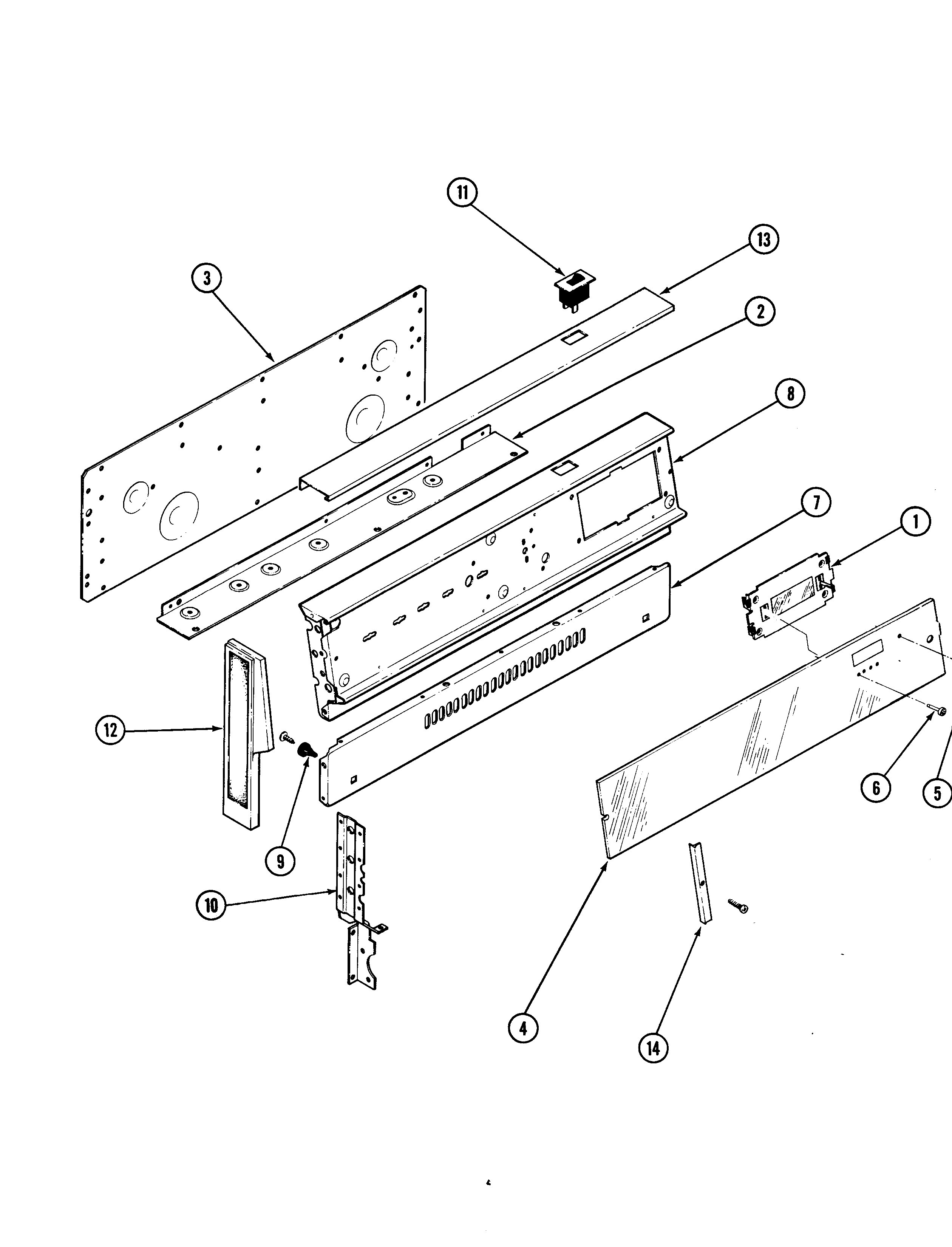 Magic Chef 31JN-3KX control panel diagram