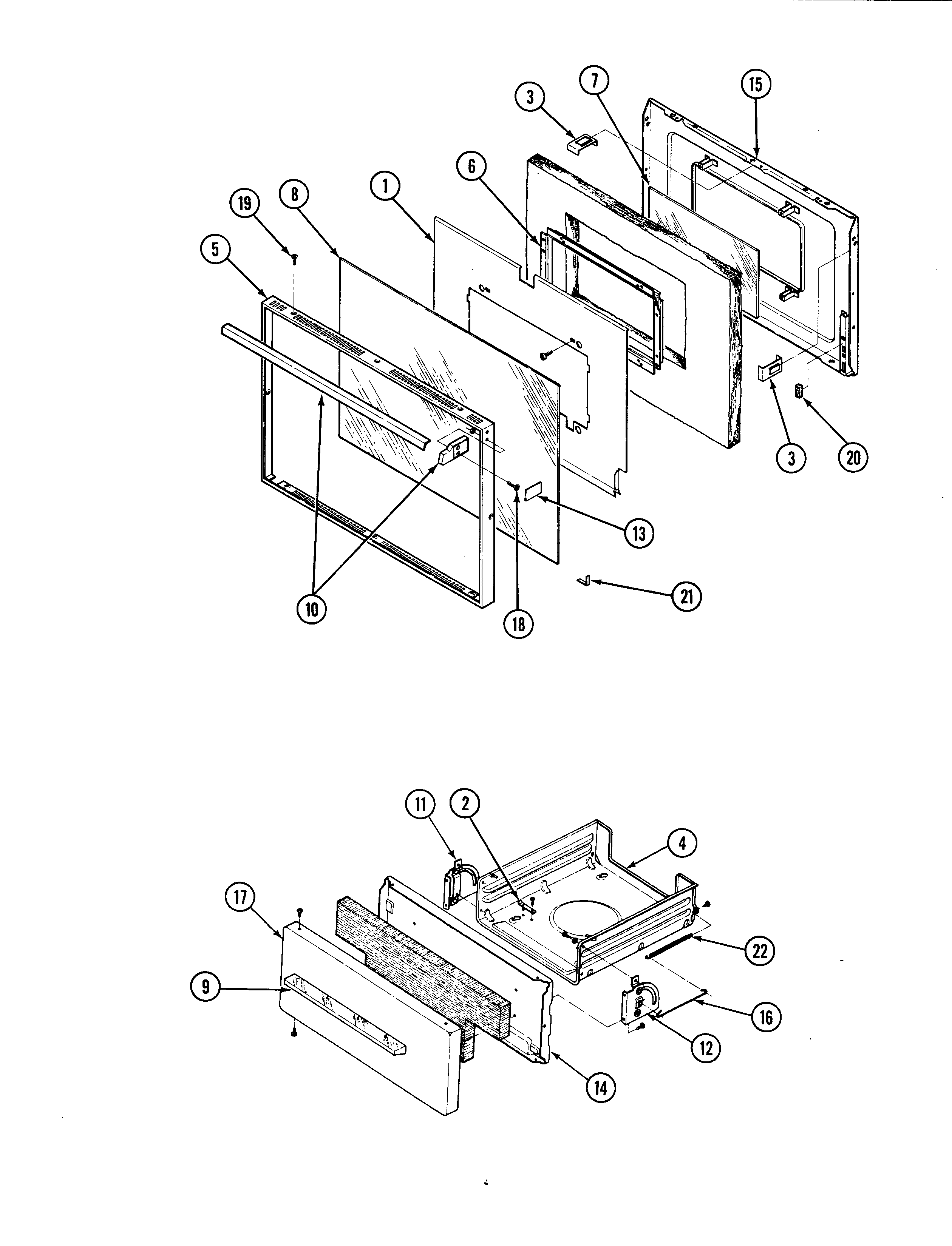 Magic Chef 31JN-3KX door diagram