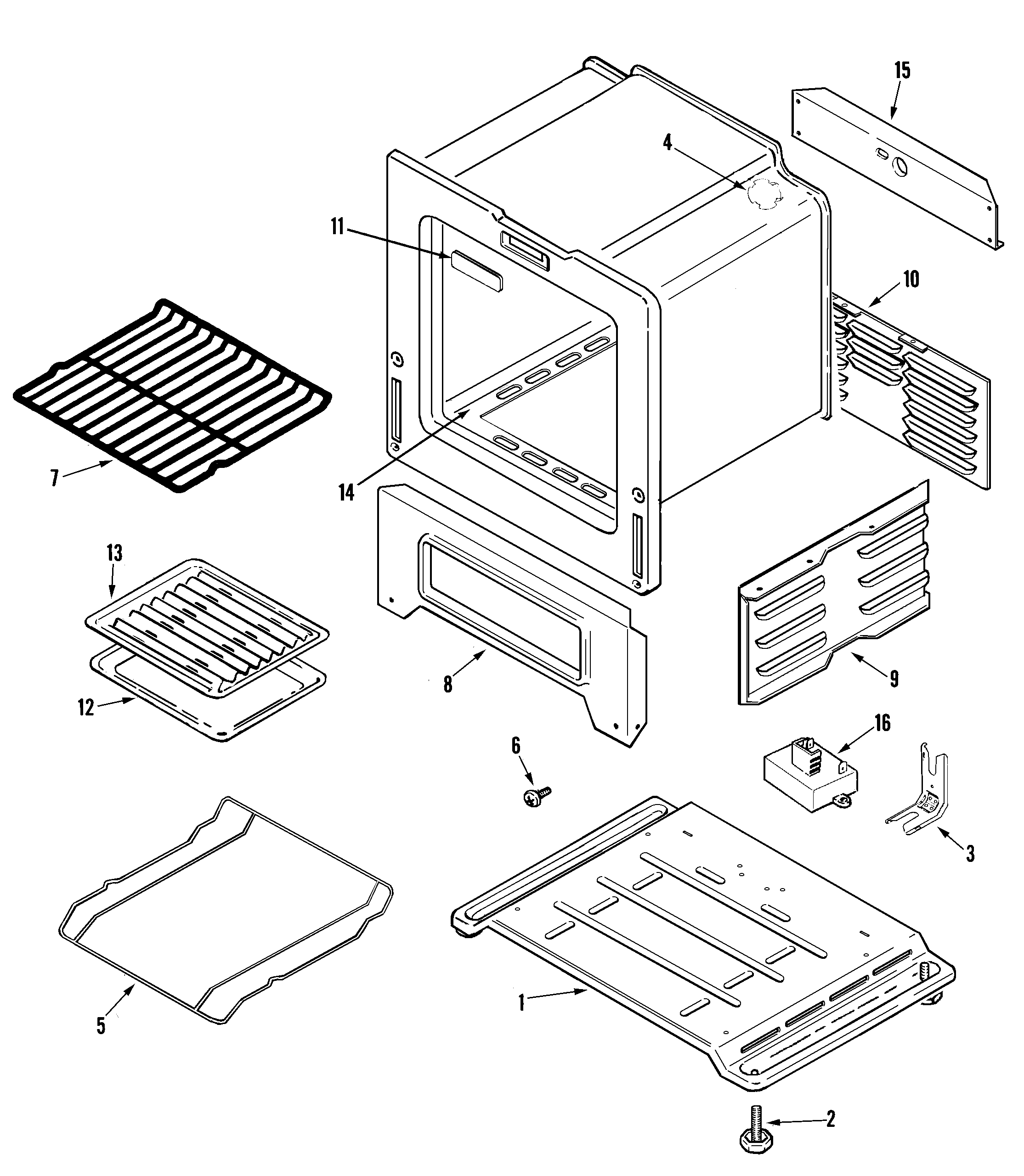 Norge GN31113WAV oven/base diagram