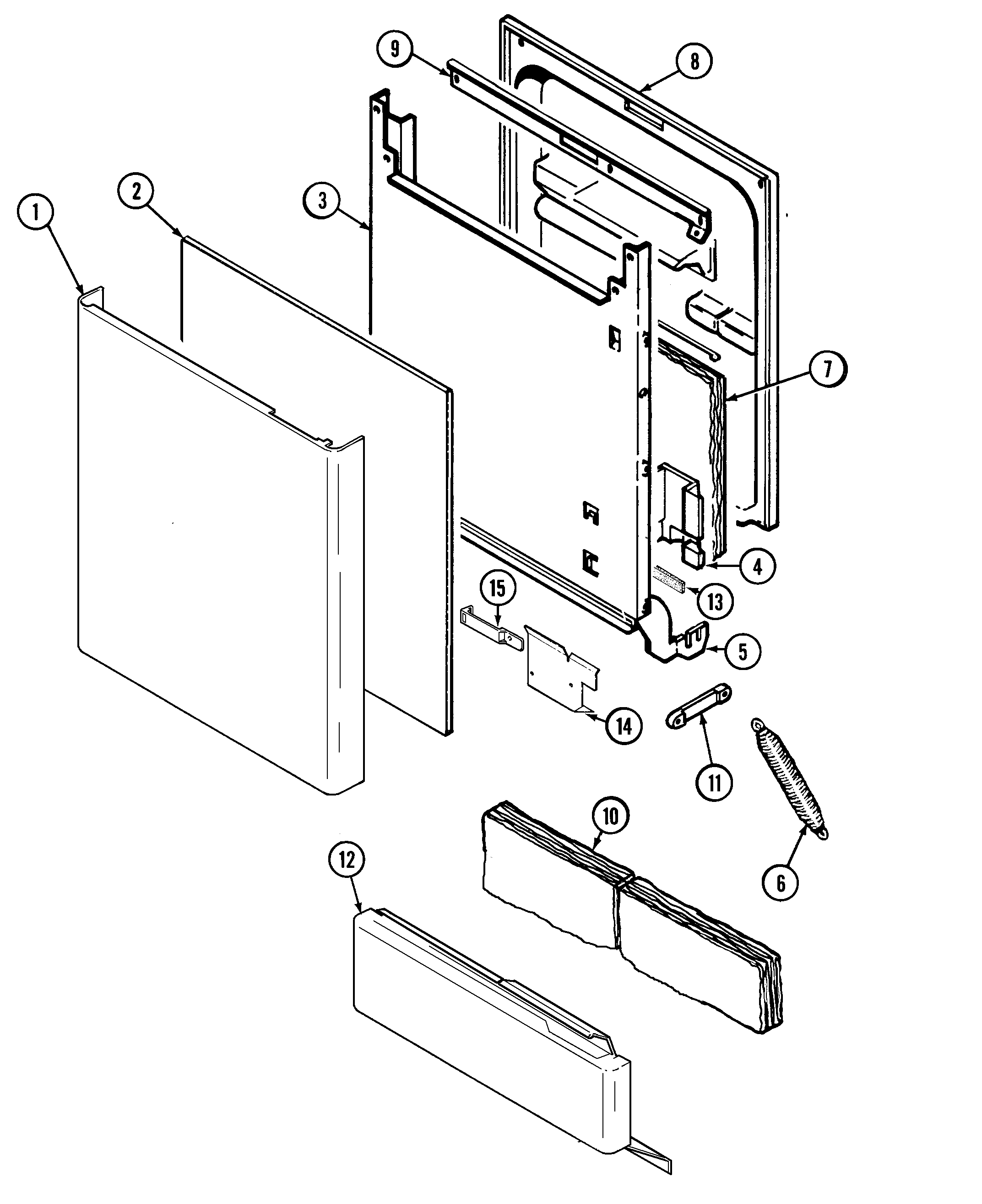 Maytag MDB4000AWA door diagram
