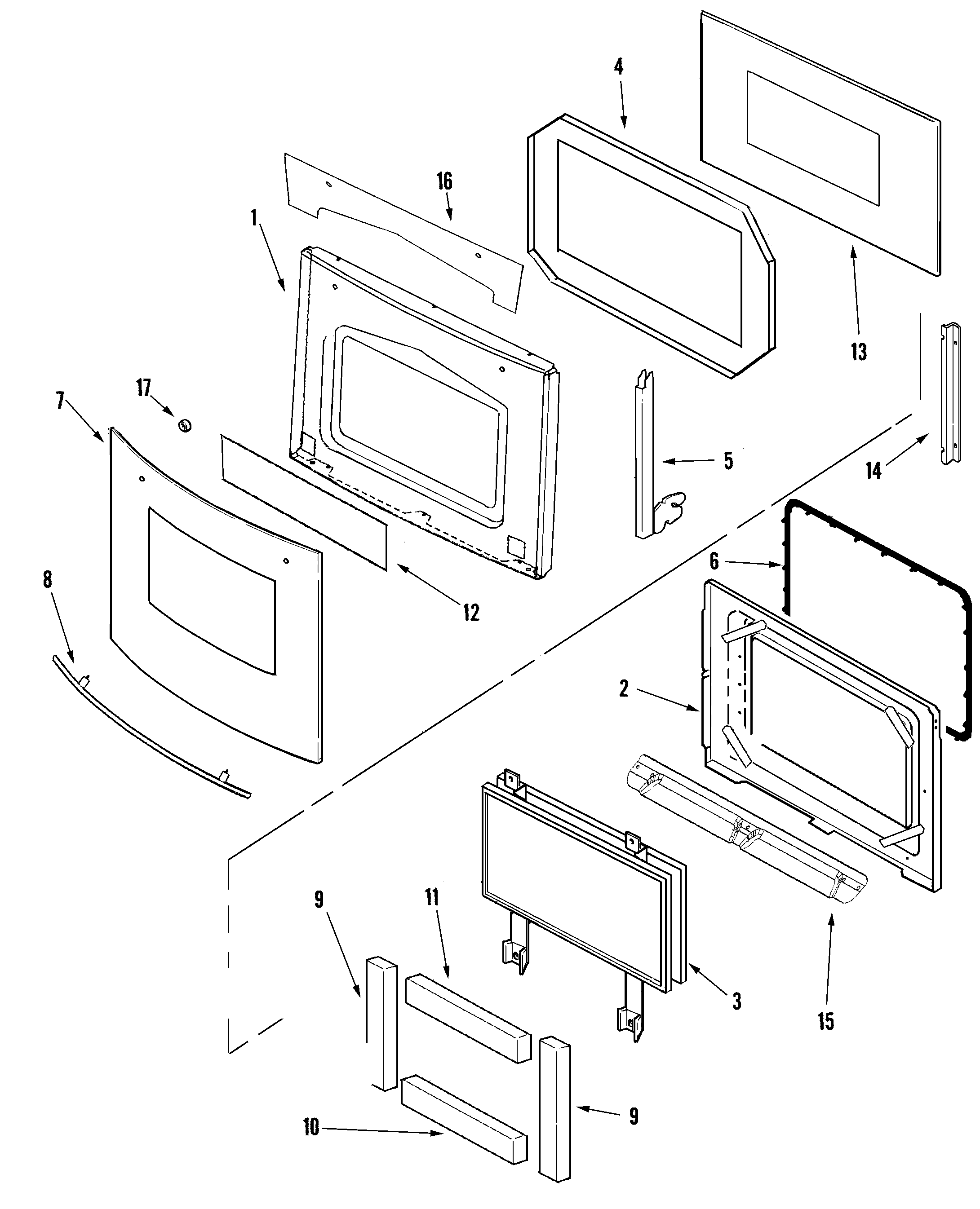 Jenn-Air JJW8527DDQ door diagram
