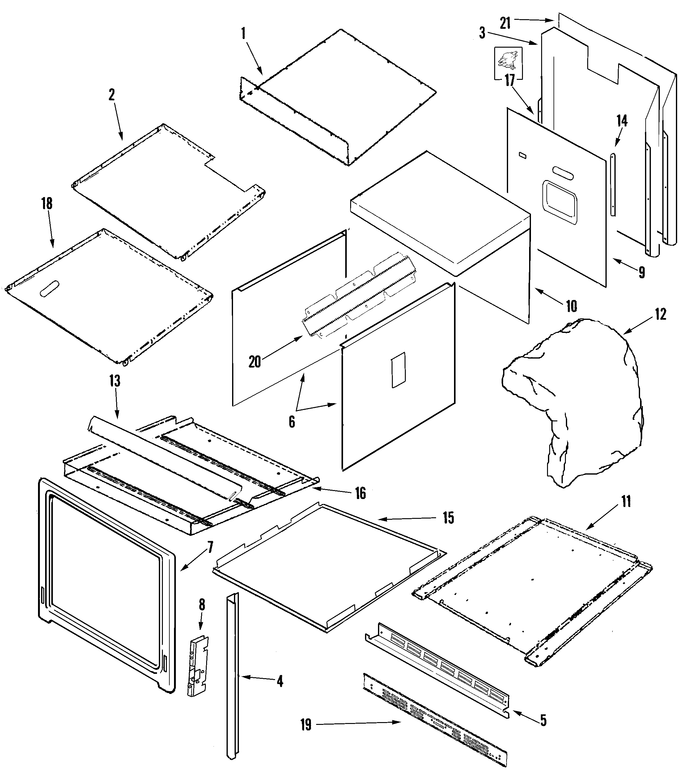 Jenn-Air JJW8627DDQ body diagram
