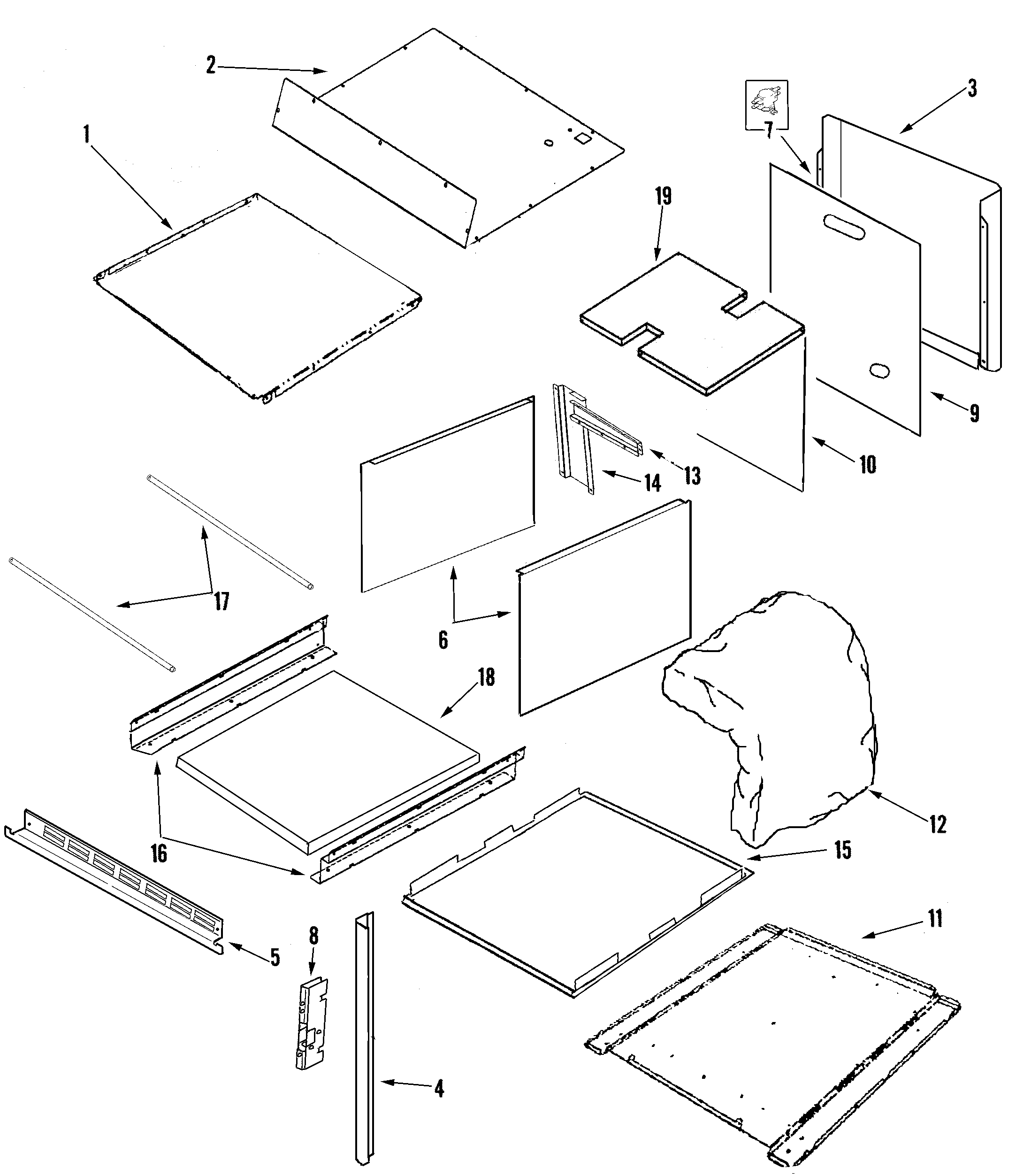 Jenn-Air JJW7530DDB body diagram