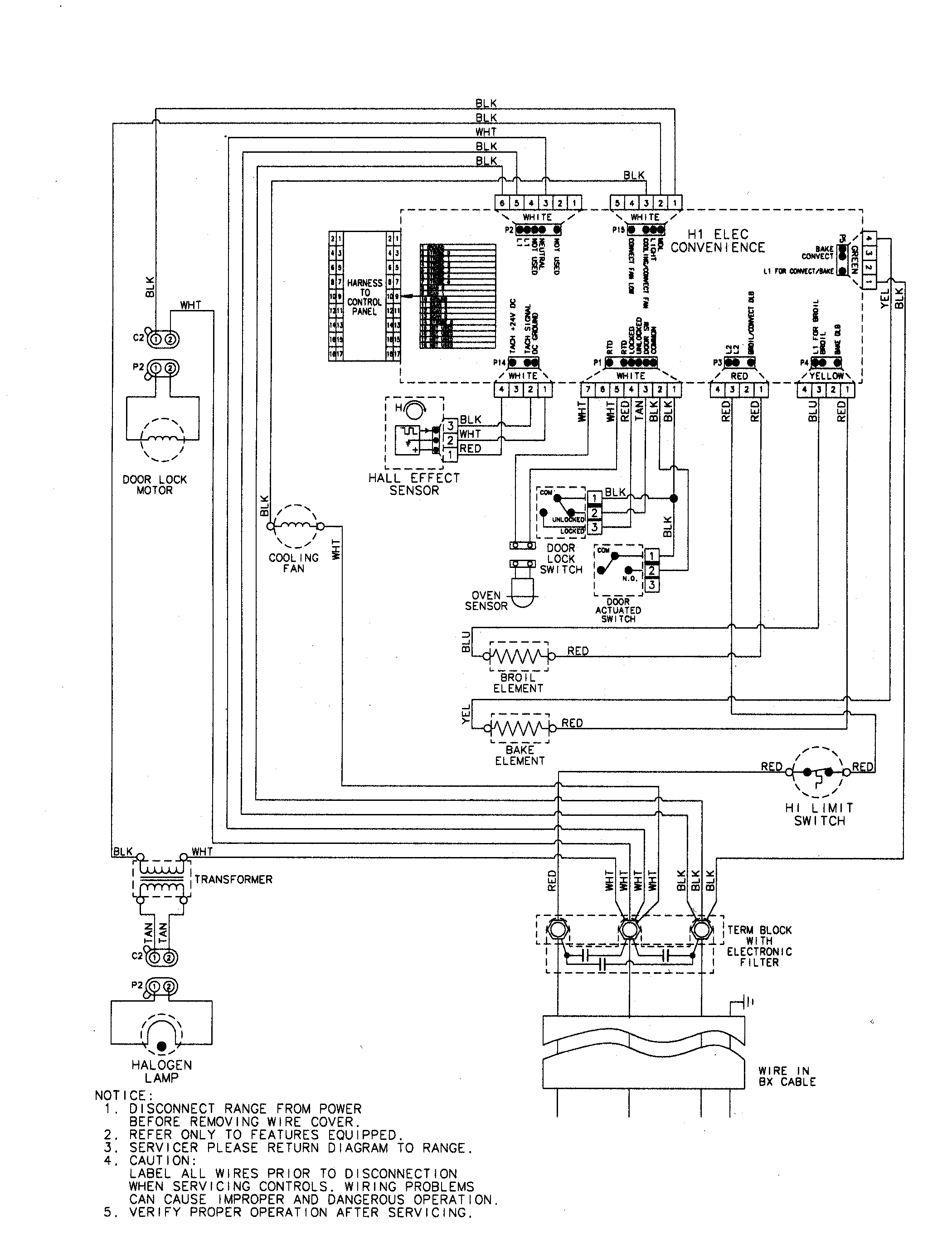 Jenn-Air JJW7530DDB wiring information diagram