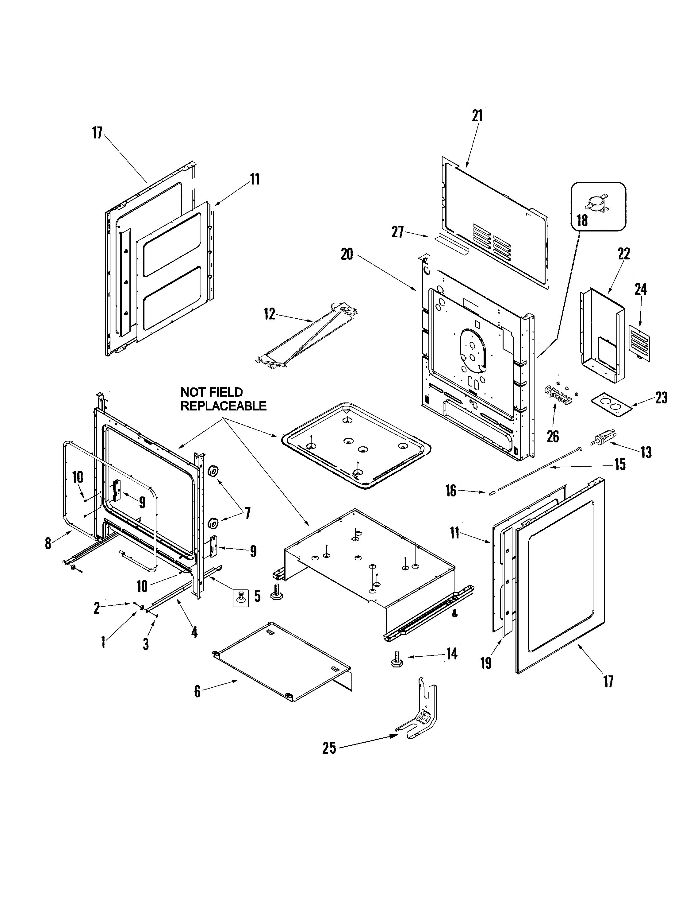 Jenn-Air JER8785QAN cabinet diagram